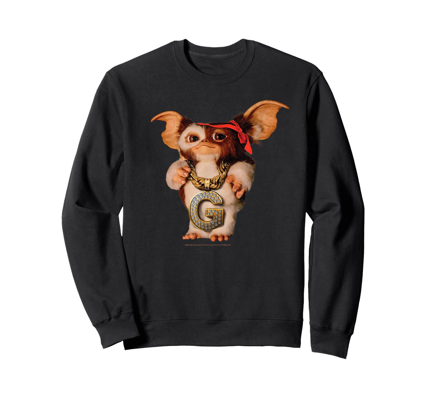 Gremlins Gizmo with Blinged Out G Chain Funny Movie T-Shirt