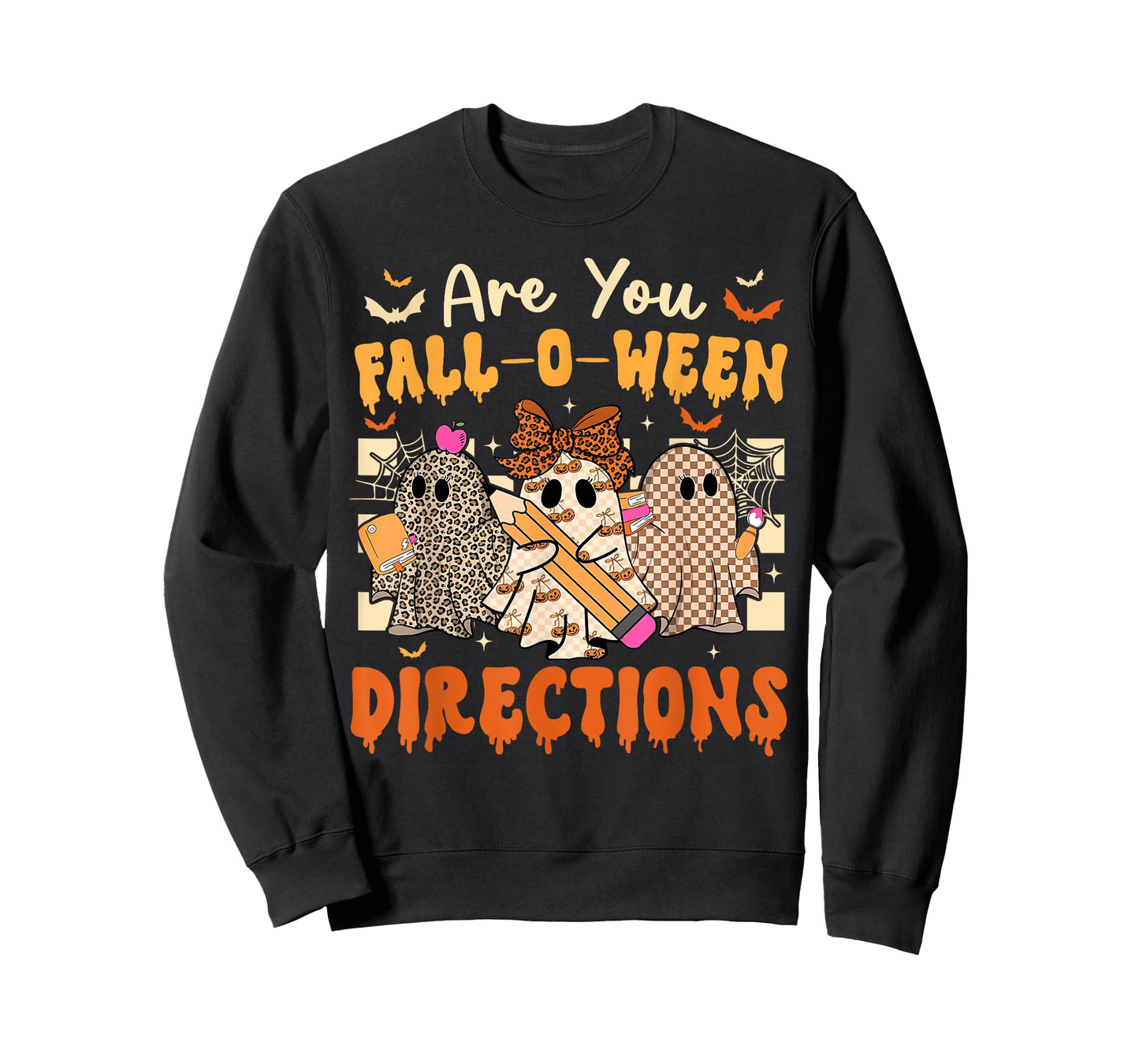 are You Fall O Ween Directions Halloween Teacher Ghosts T-Shirt