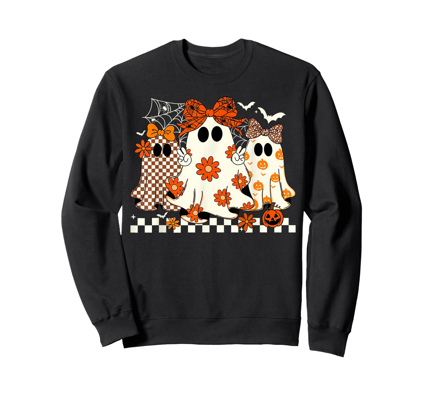 Spooky Season Halloween Flower Funny Ghost Trick Or Treat T-Shirt