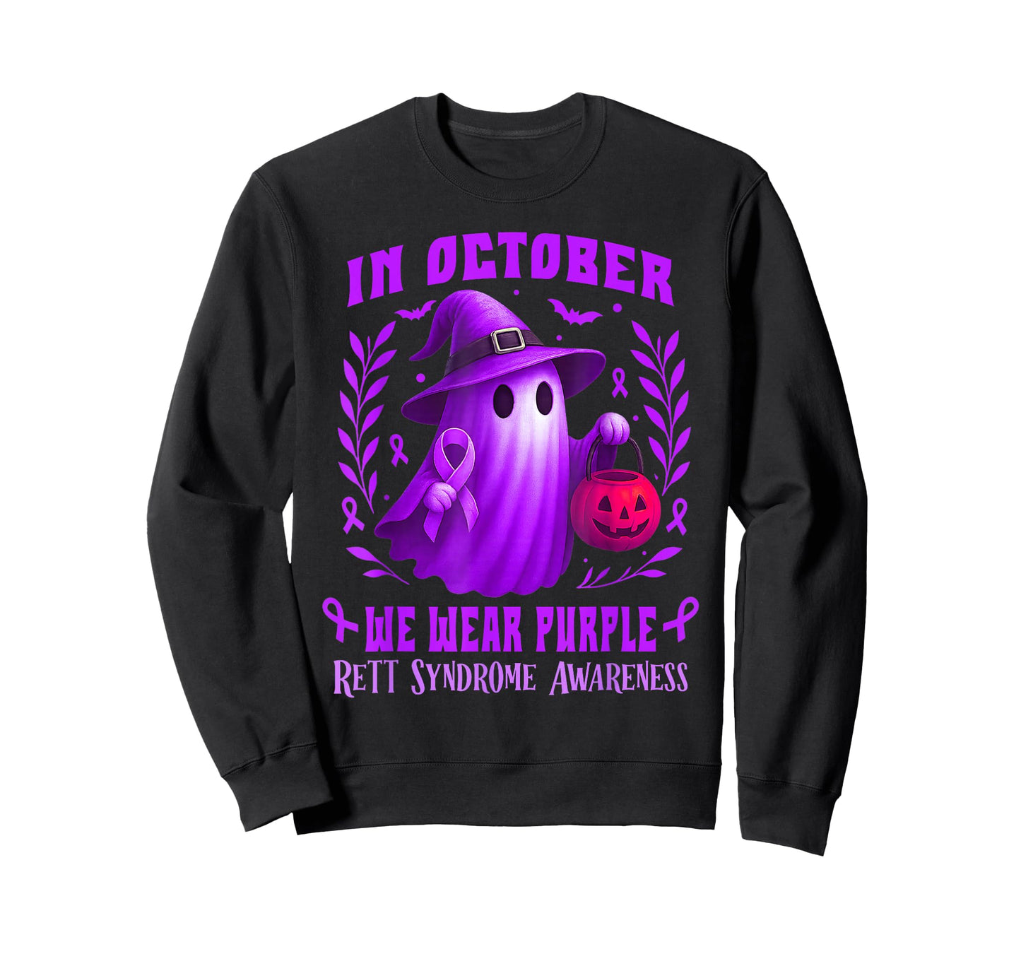 Rett Syndrome Awareness Month Funny Halloween Boo Ghost T-Shirt