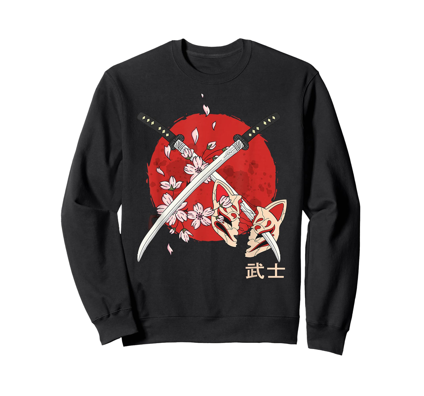 Ancient Japanese Cherry Blossom Samurai Katana Sword T-Shirt