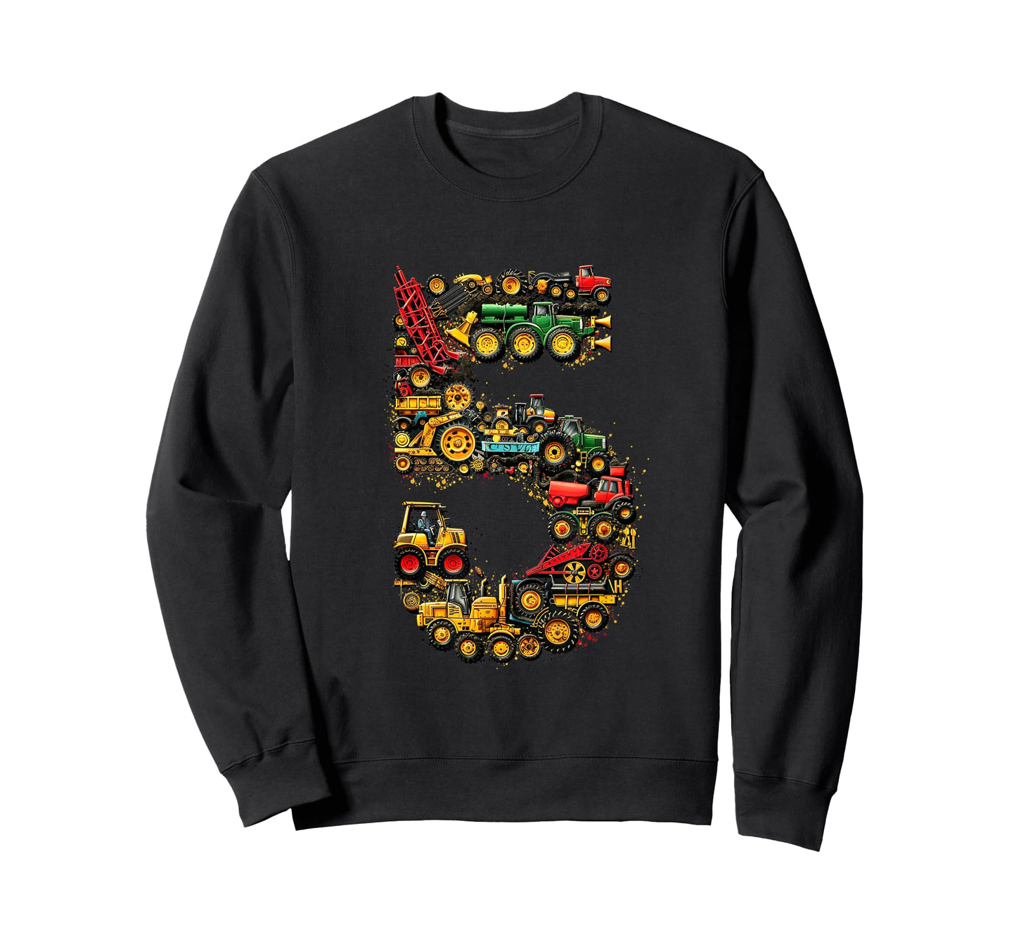 Kids 5th Birthday Farm Tractor Truck 5 Years Old Birthday T-Shirt