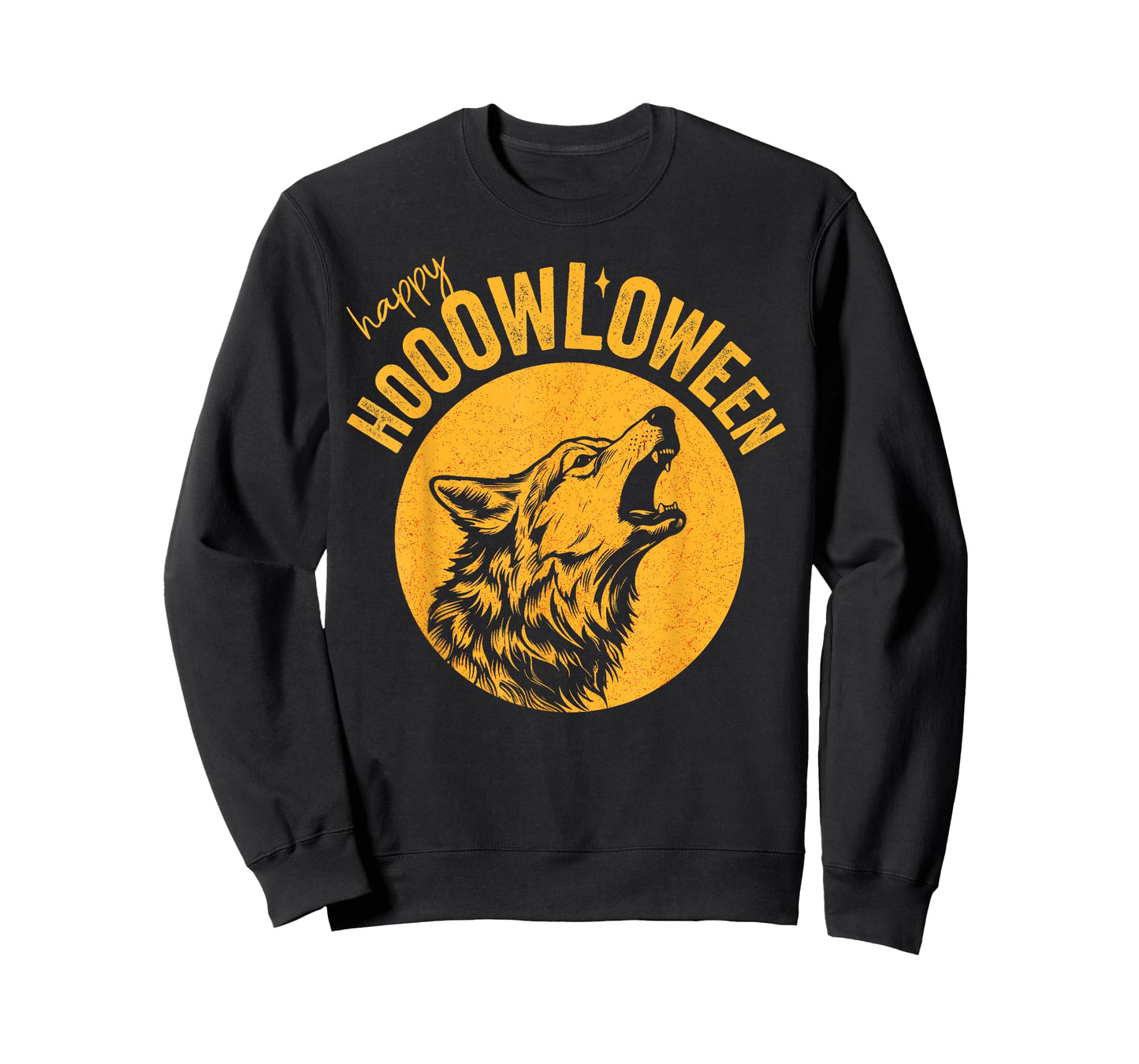 Funny halloween Howl-o-ween beautiful wolf howling at moon T-Shirt