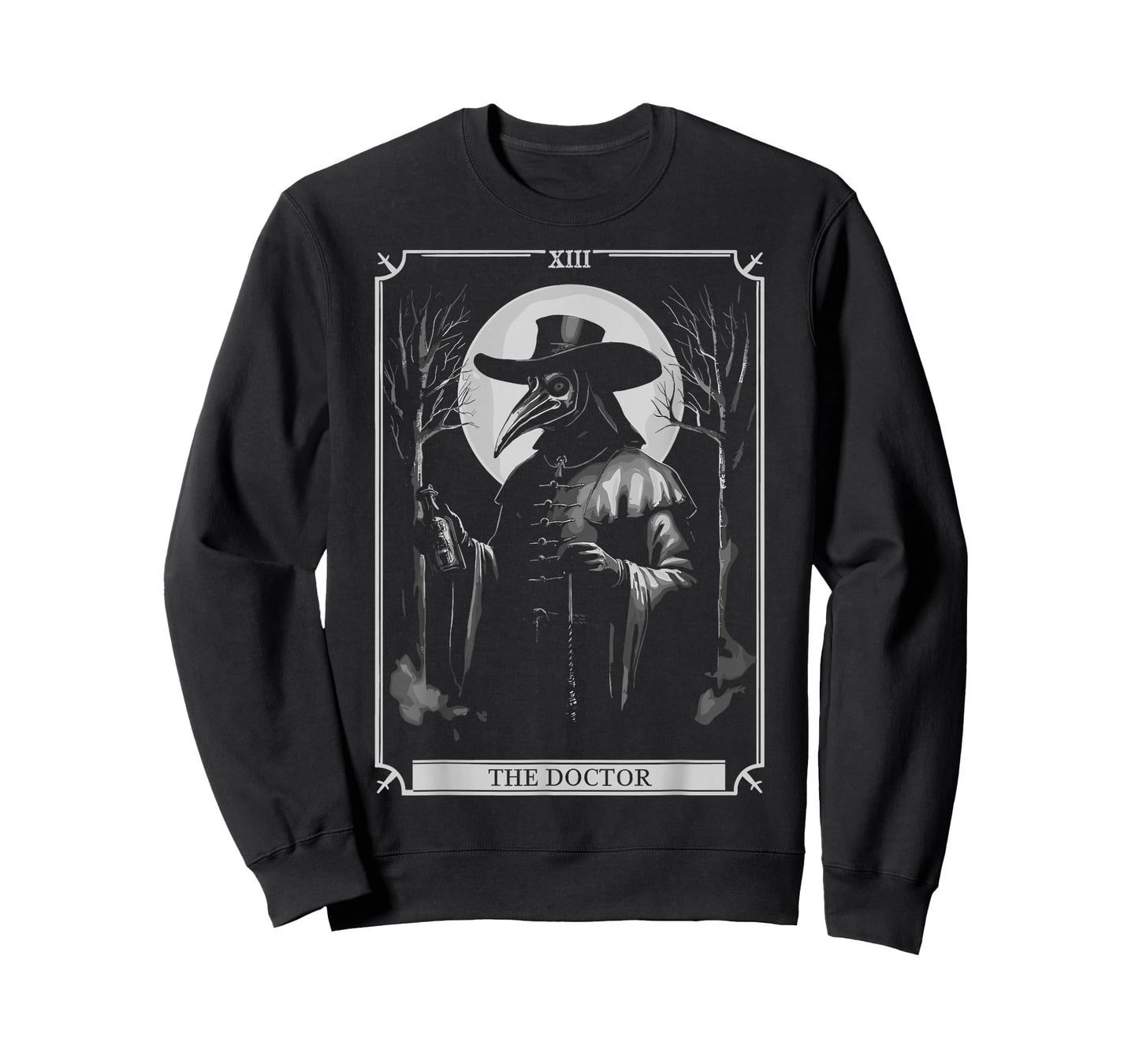 Plague Doctor Tarot Card Death Horror Art Occult Satanic T-Shirt