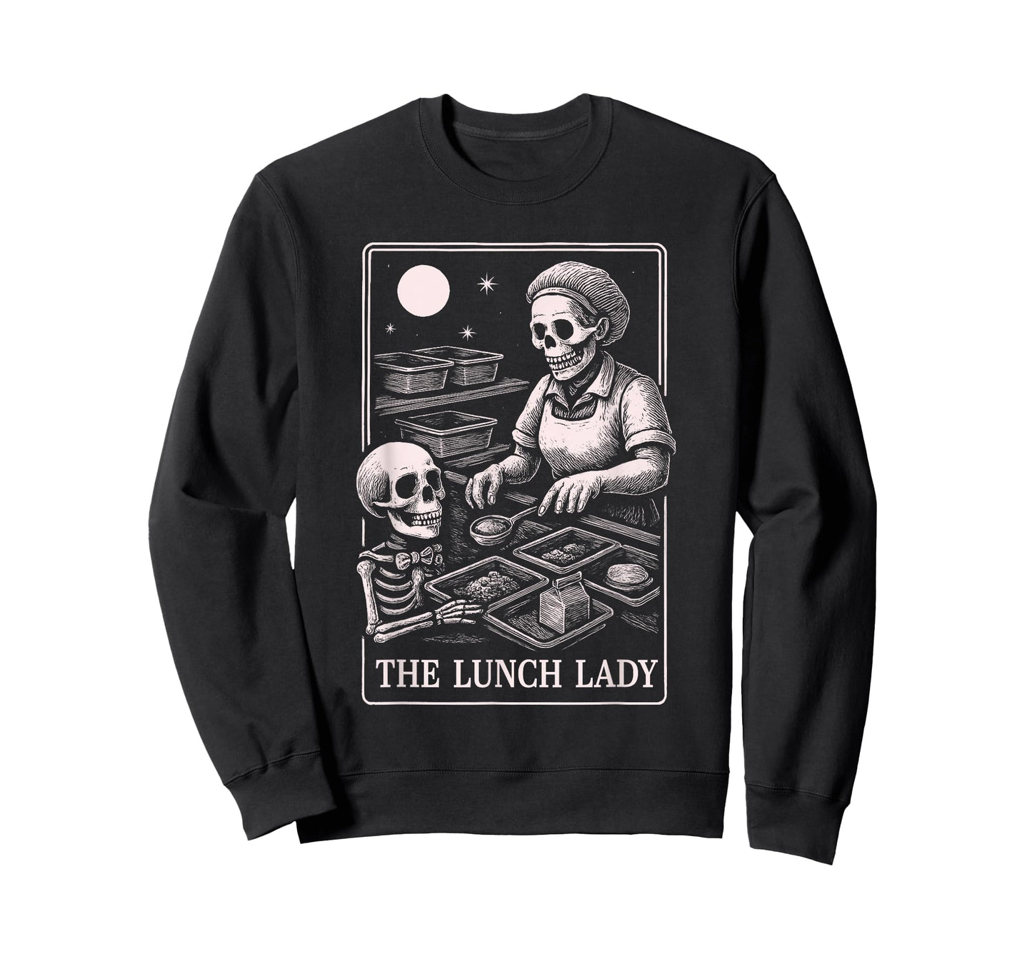 The Lunch Lady, Scary Skeleton Lunch Lady Halloween Tees T-Shirt
