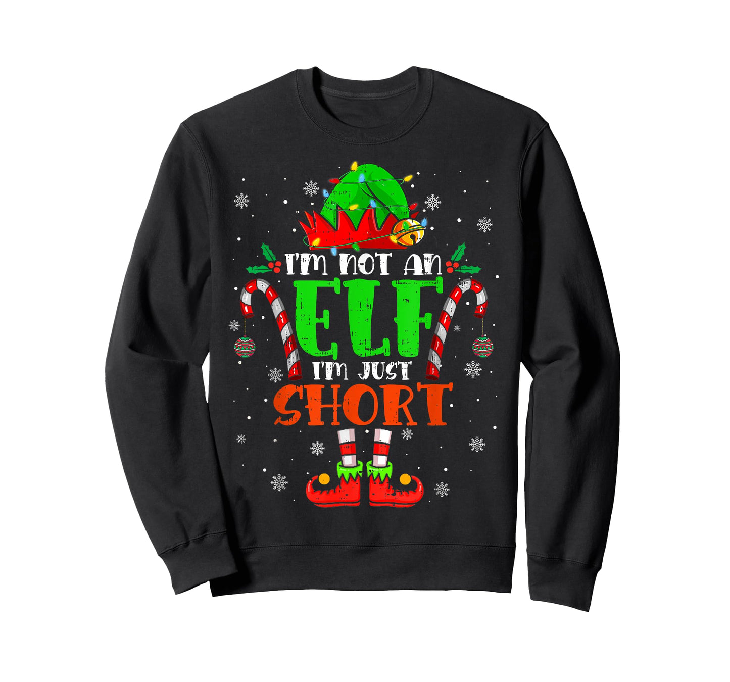 I'm Not an Elf I'm Just Short Family Christmas Pjs Matching T-Shirt