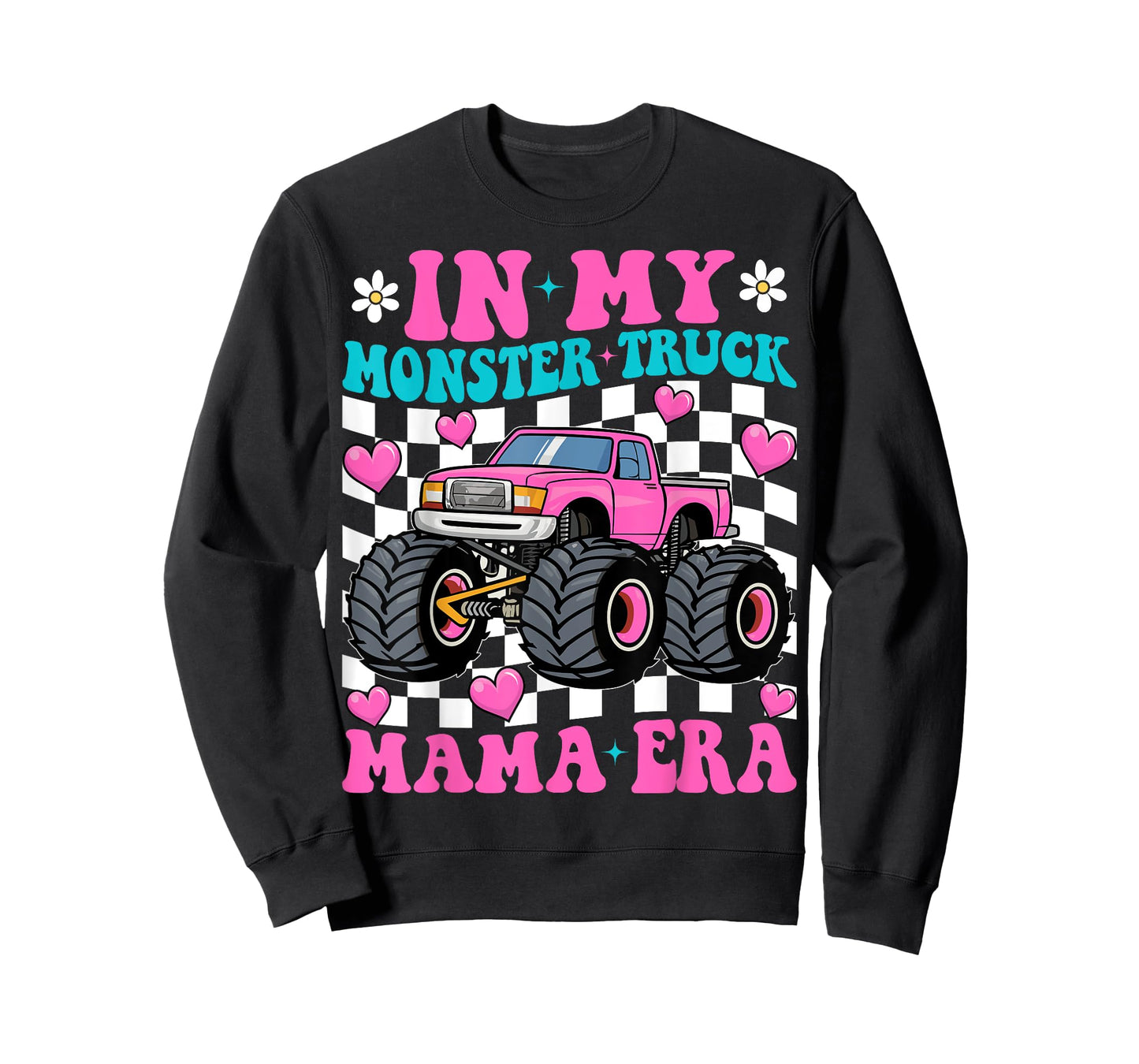 Groovy In My Monster Truck Mama Era Monster Truck Mom T-Shirt