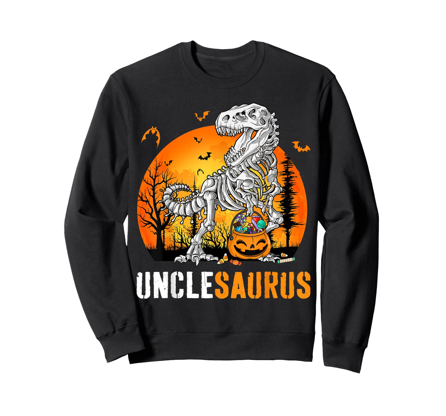 Unclesaurus Dinosaur Skeleton Halloween Uncle Saurus T-Shirt