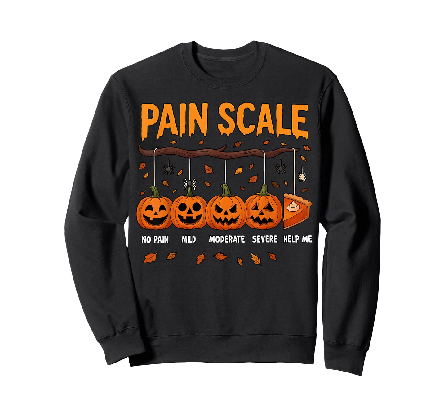 Pain Scale Pumpkin Pain Assessment Trauma Nurse Halloween T-Shirt