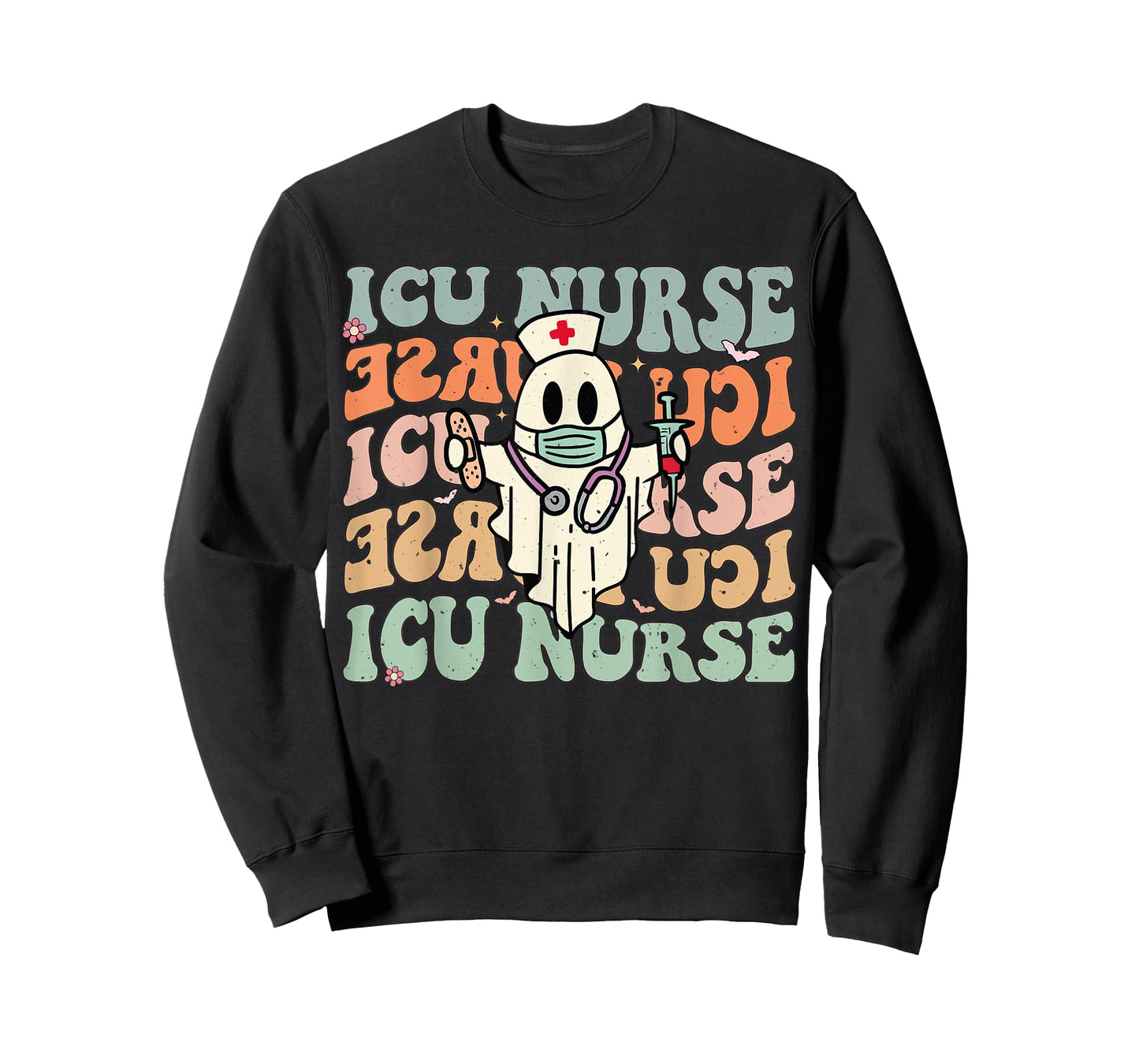 Critical Care Nurse ICU Neonatal Groovy Halloween Nursing T-Shirt