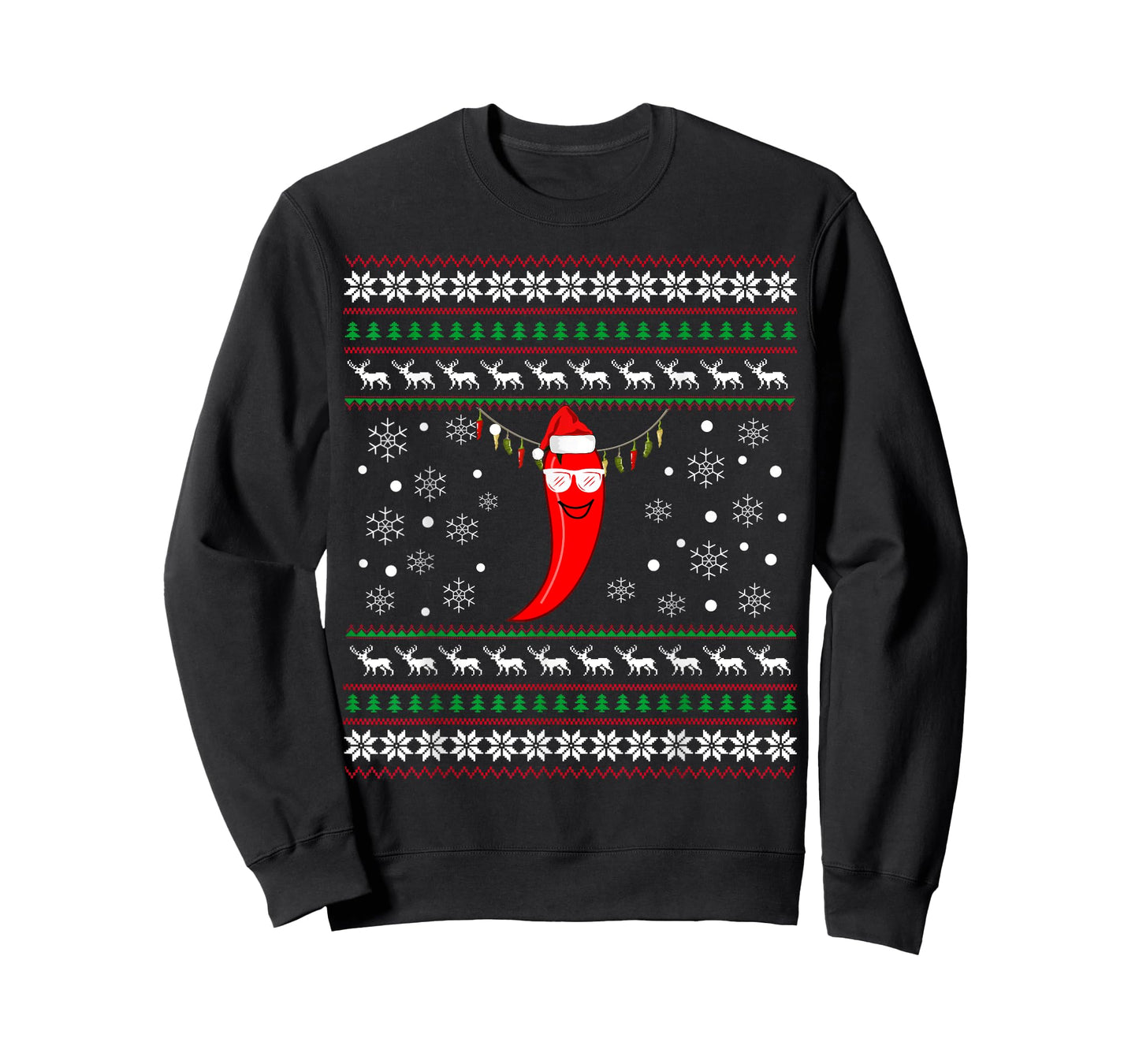 Pepper Chili Christmas Shirt- Chili Ugly Xmas Gift Tee T-Shirt