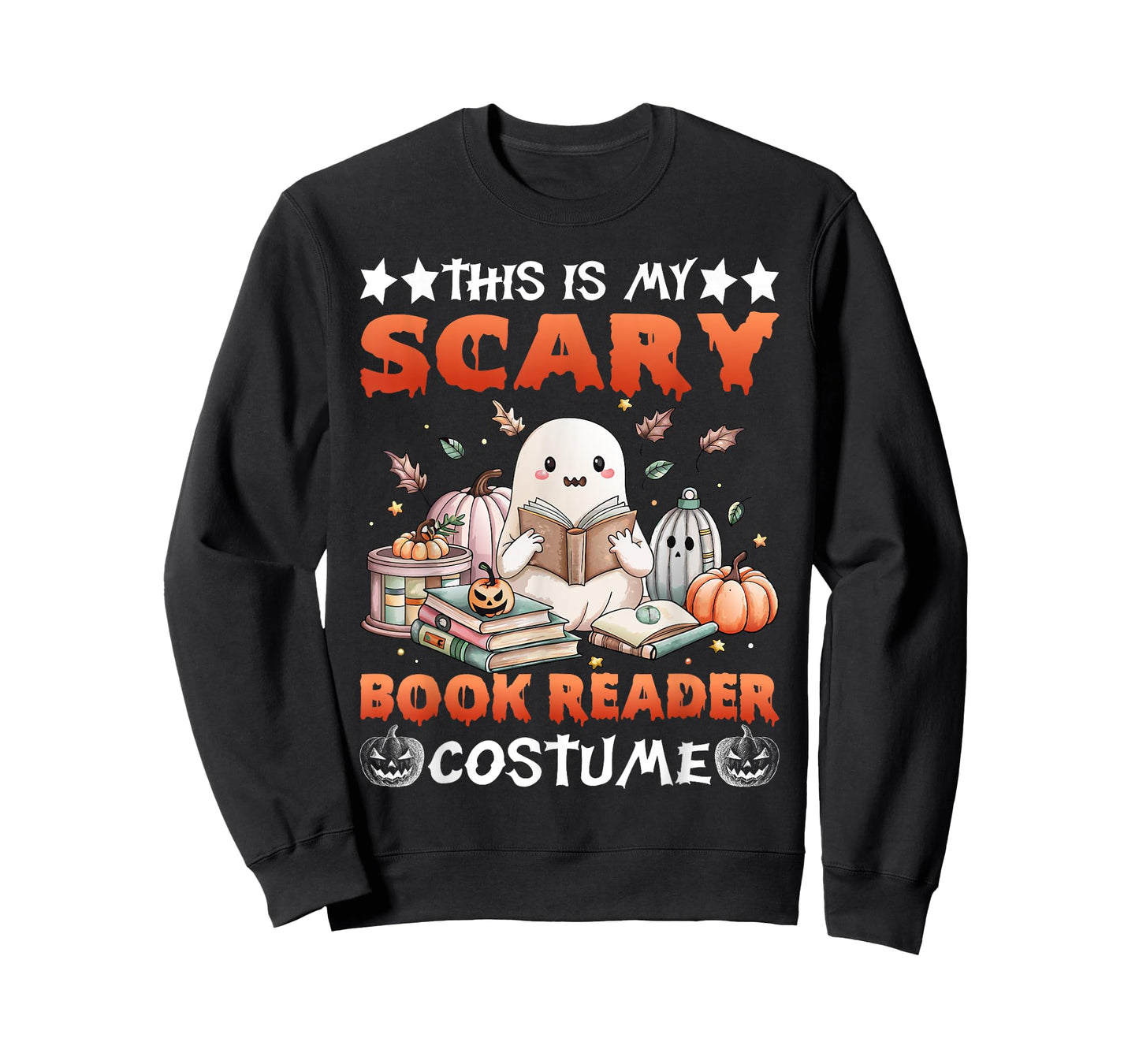 This Is My Scary Book Reader Costume Spooky Ghost Reading T-Shirt