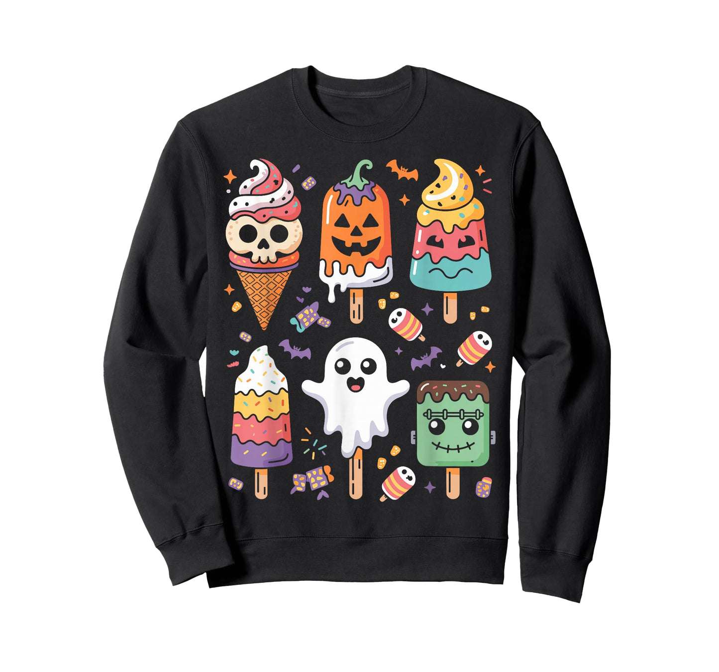 Horror Movies Summer Popsicle Halloween Ice Cream Summerween T-Shirt