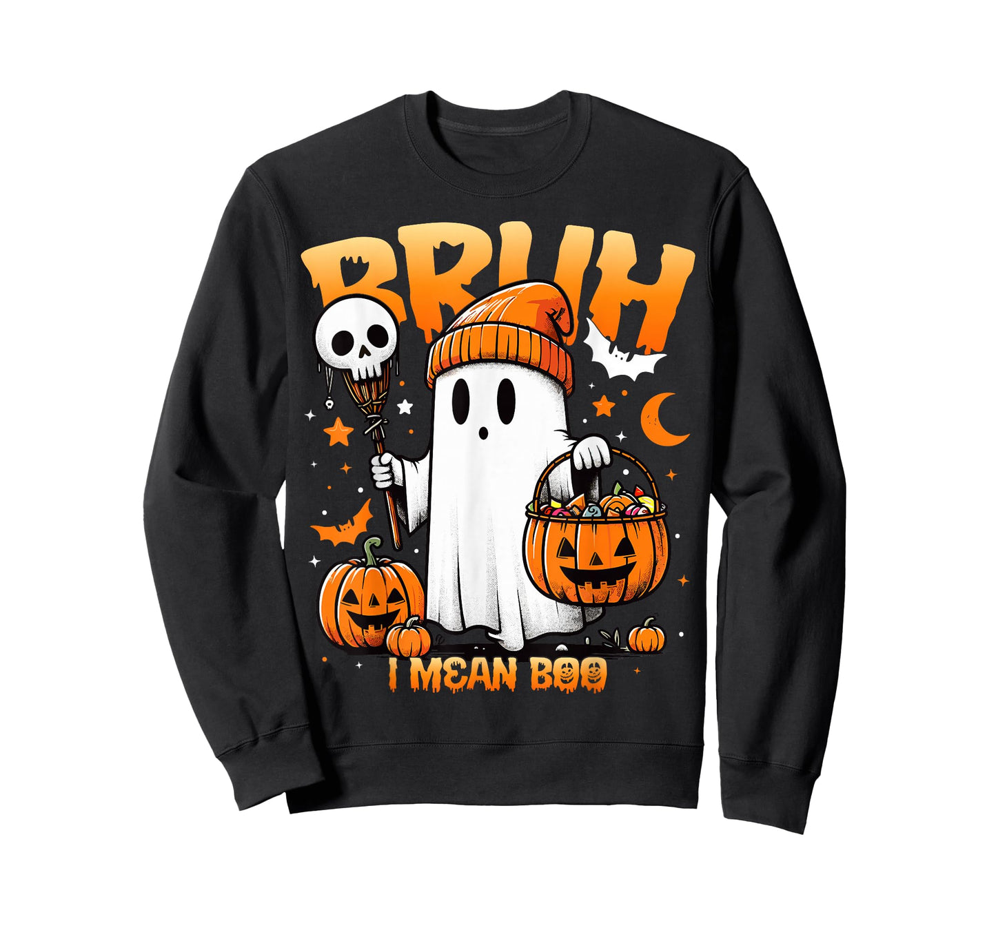 Bruh Ghost Halloween Spooky Halloween Bruh Ghost I Mean Boo T-Shirt