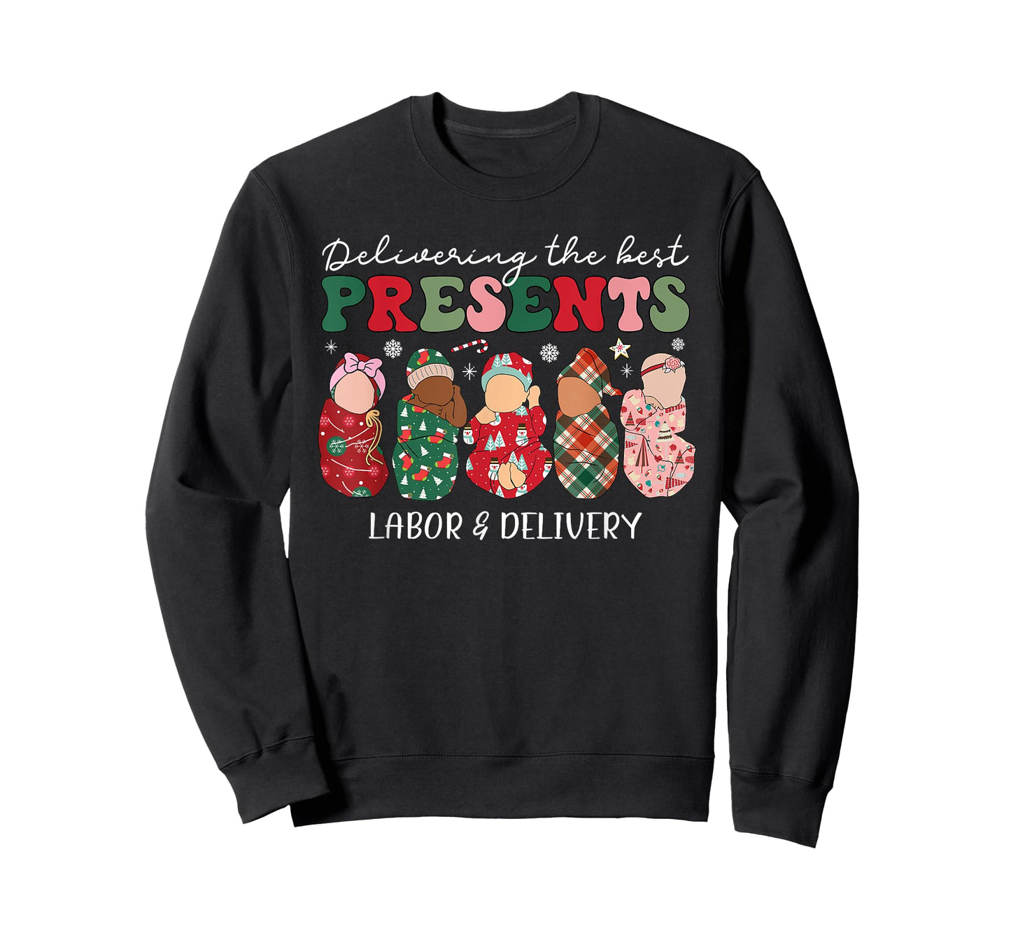 Delivering The Best Presents Labor Delivery Nurse Christmas T-Shirt
