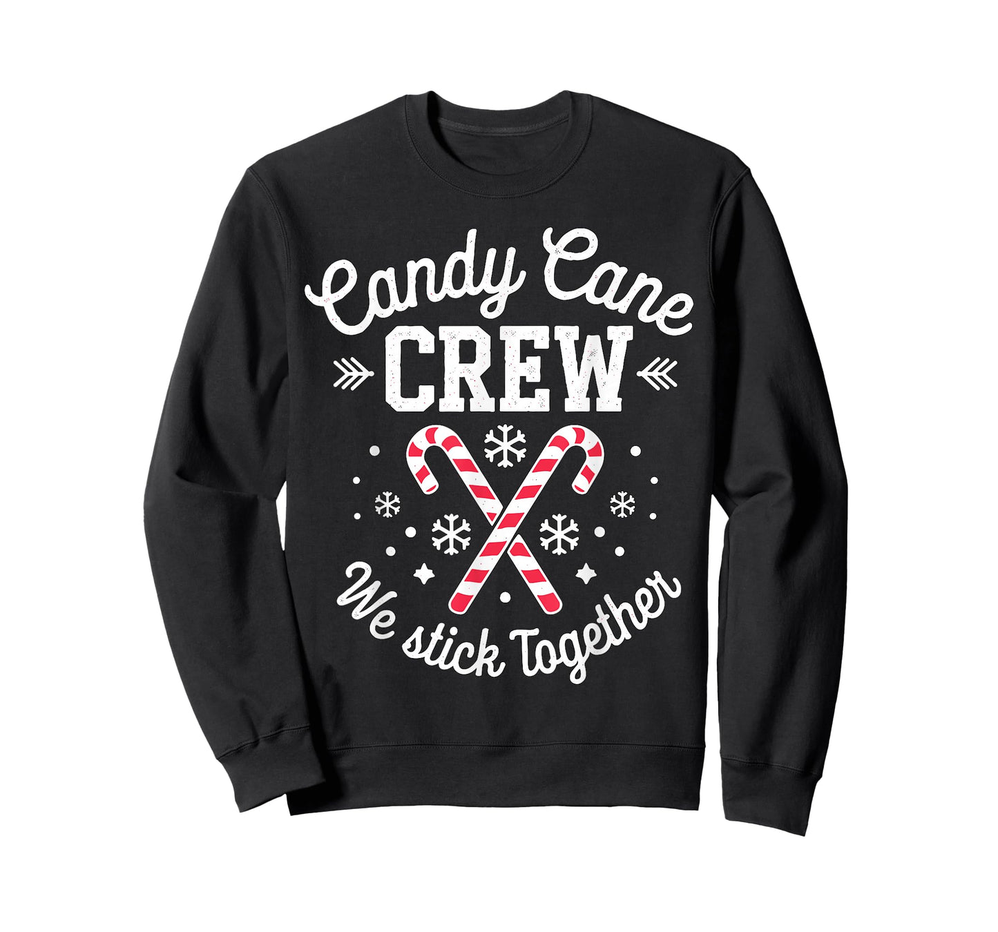 Candy Cane Crew We Stick Together Christmas Costume Xmas T-Shirt