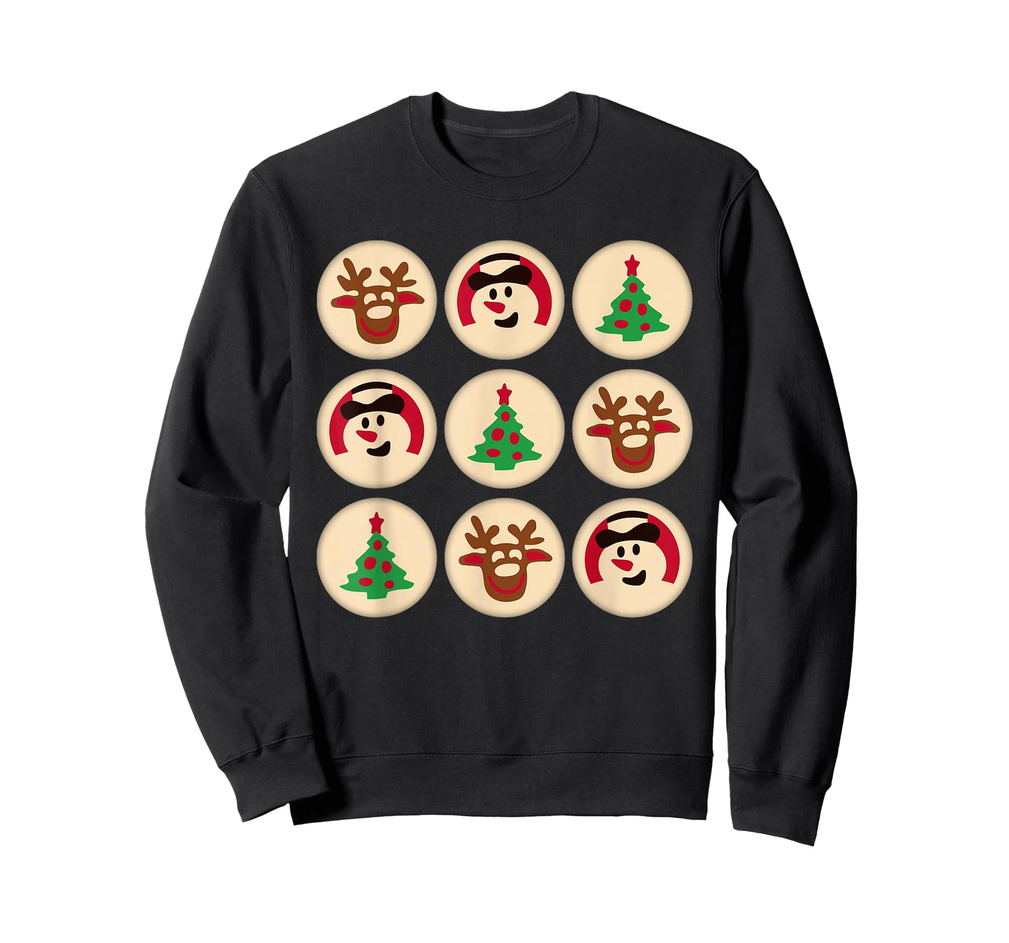 Christmas Cute Sugar Cookie Christmas Tree Snowman Reindeer T-Shirt