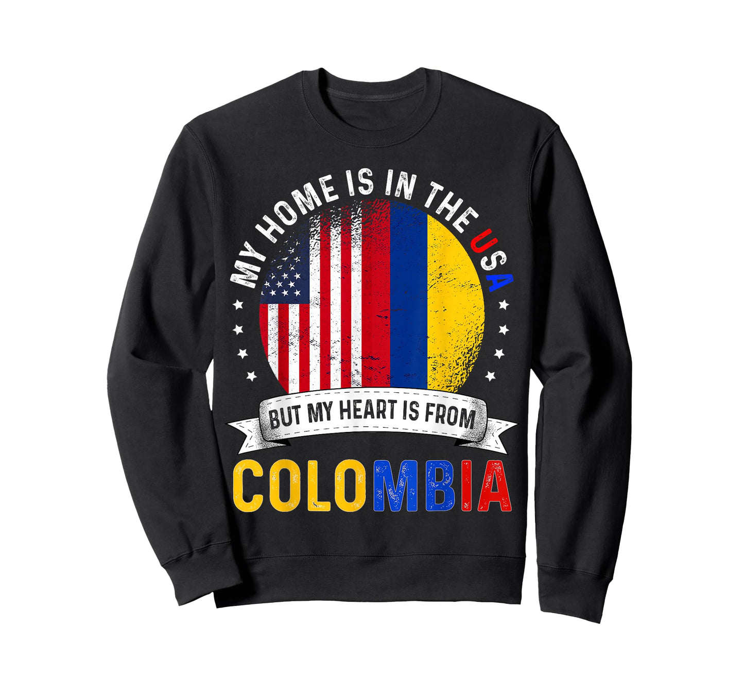 Colombian American Patriot Heart is from Colombia Flag T-Shirt Small