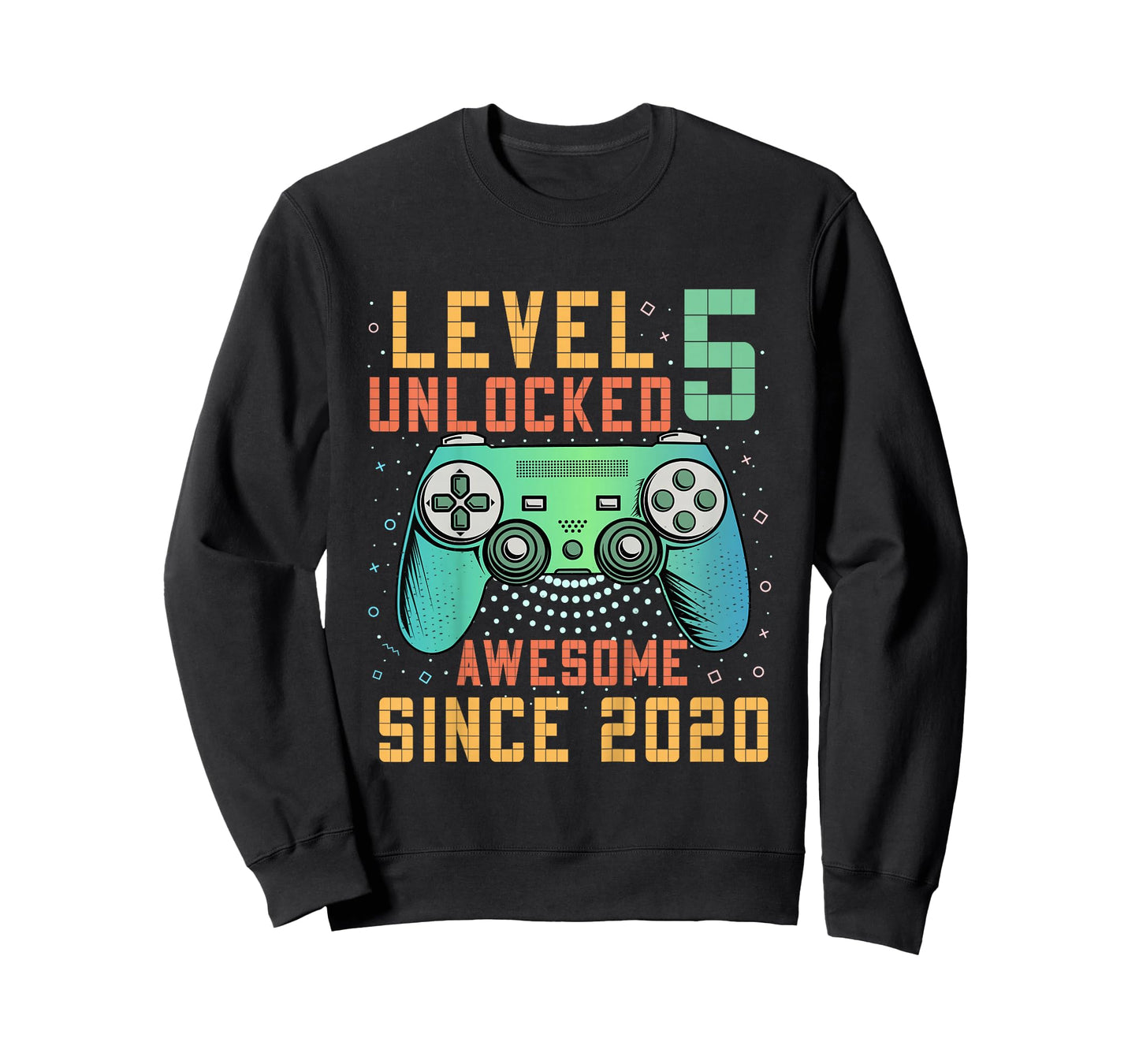 Kids Level 5 Unlocked 5th Birthday 5 Year Old Boy Gifts Gaming T-Shirt