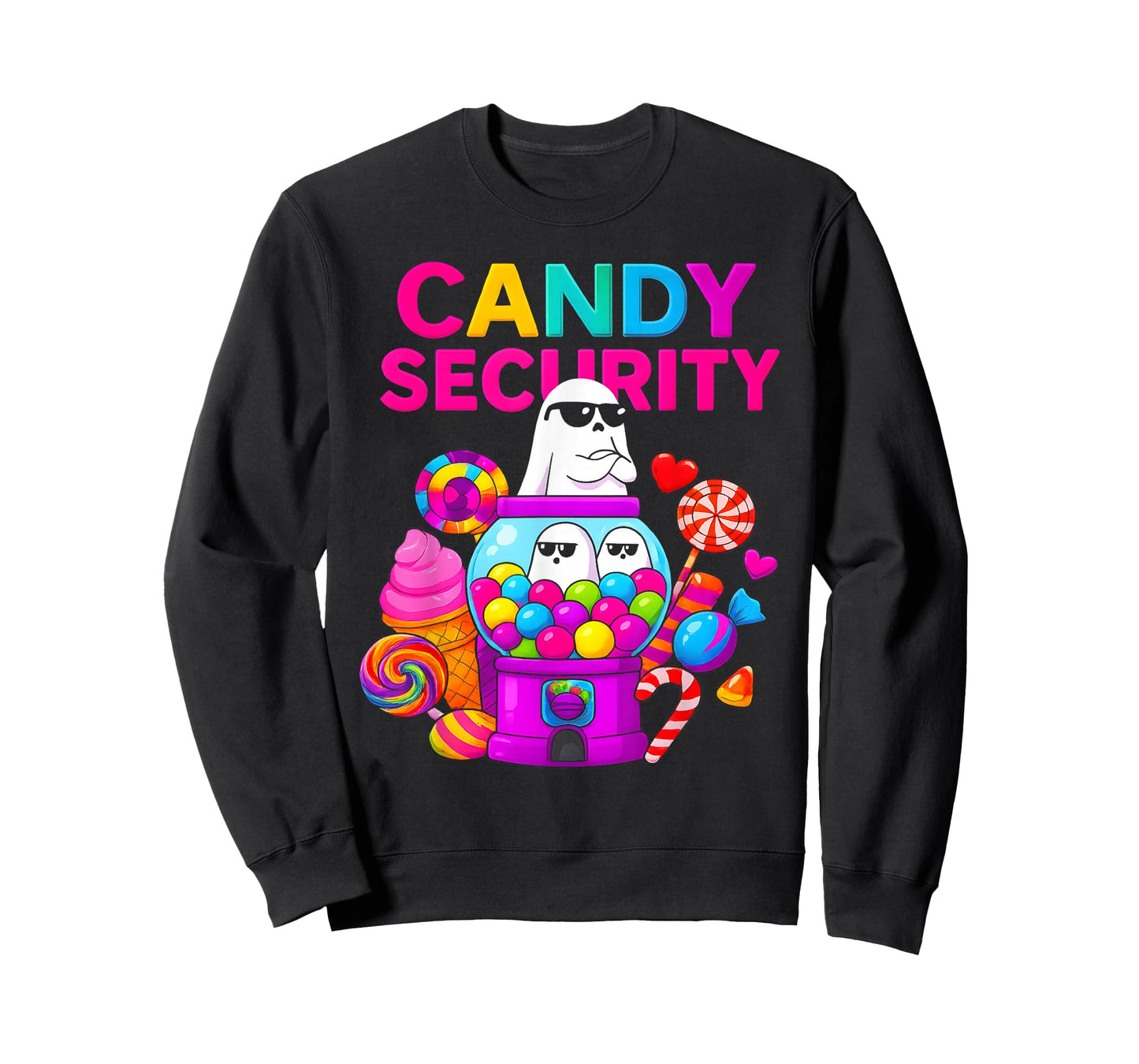 Candy Security Ghost Halloween Costume T-Shirt