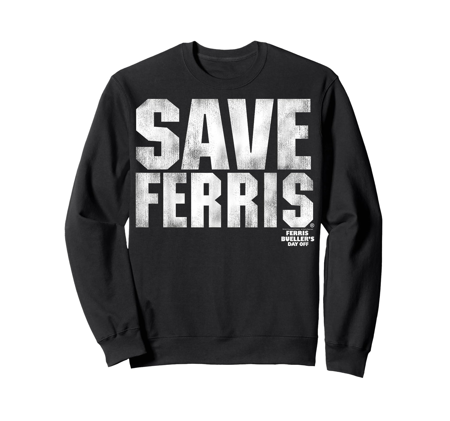 Ferris Bueller's Day Off White Distressed Save Ferris T-Shirt