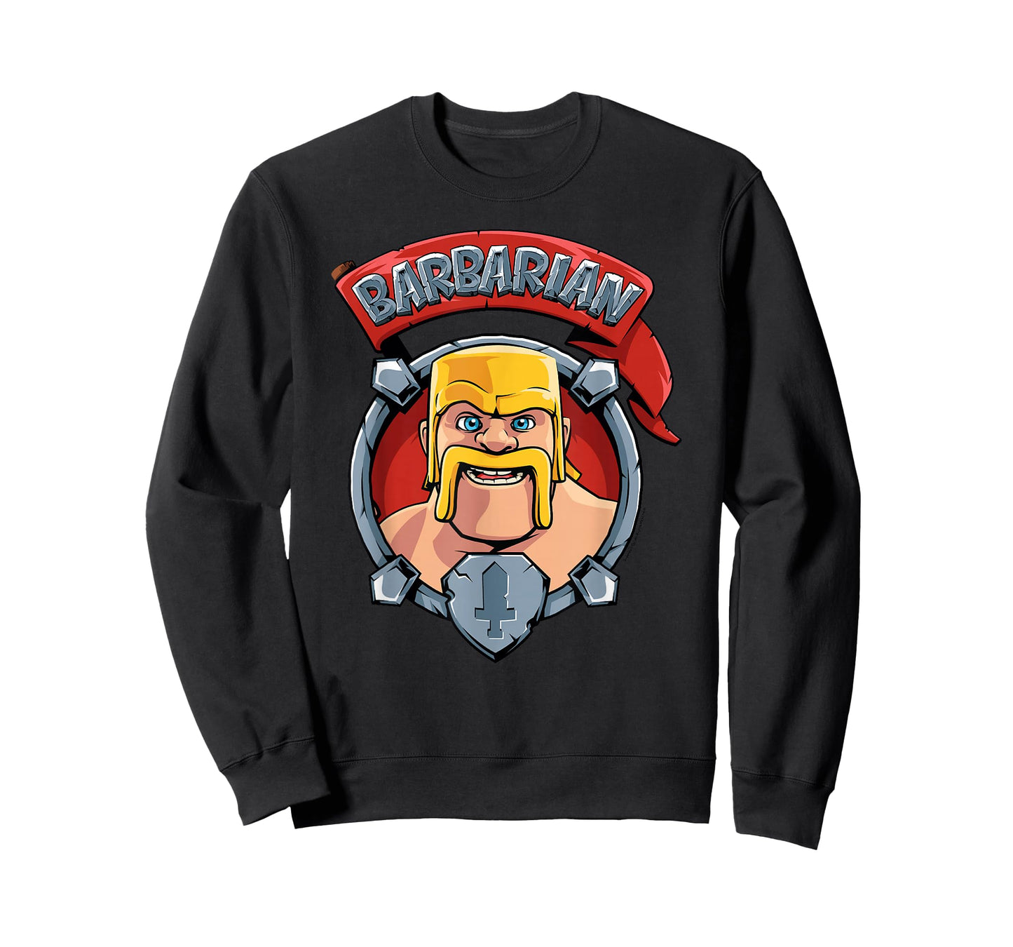 Clash Royale Barbarian Face Retro Portrait T-Shirt