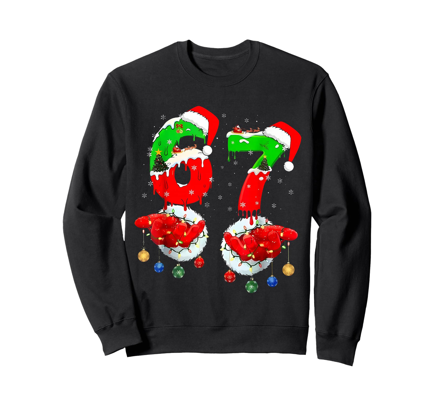 67 Christmas 6 7 Meme Pajamas Holiday Gen Alpha Slang T-Shirt