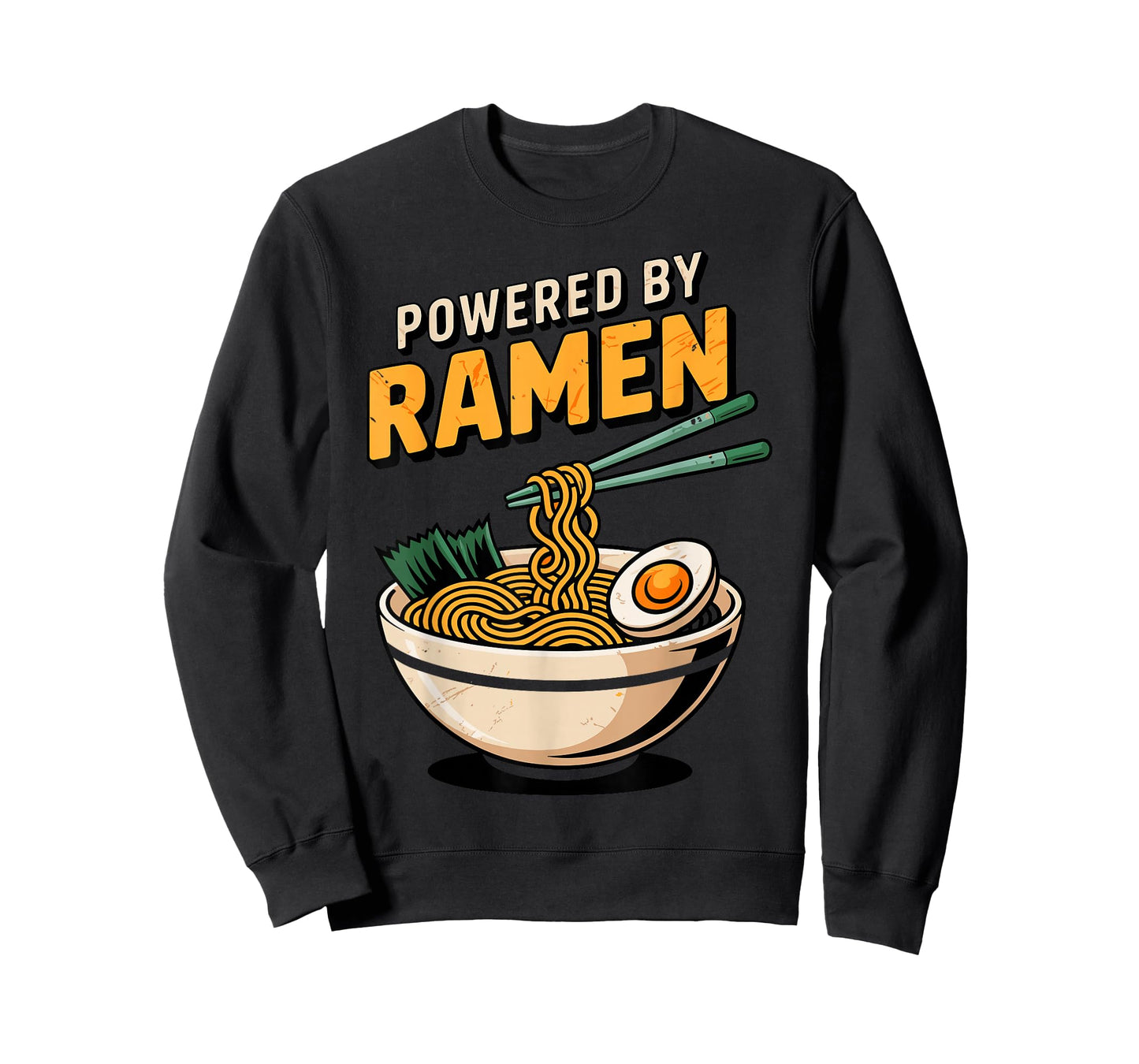 Powered by Ramen Funny Noodle Tee Japanese Kawaii Food T-Shirt