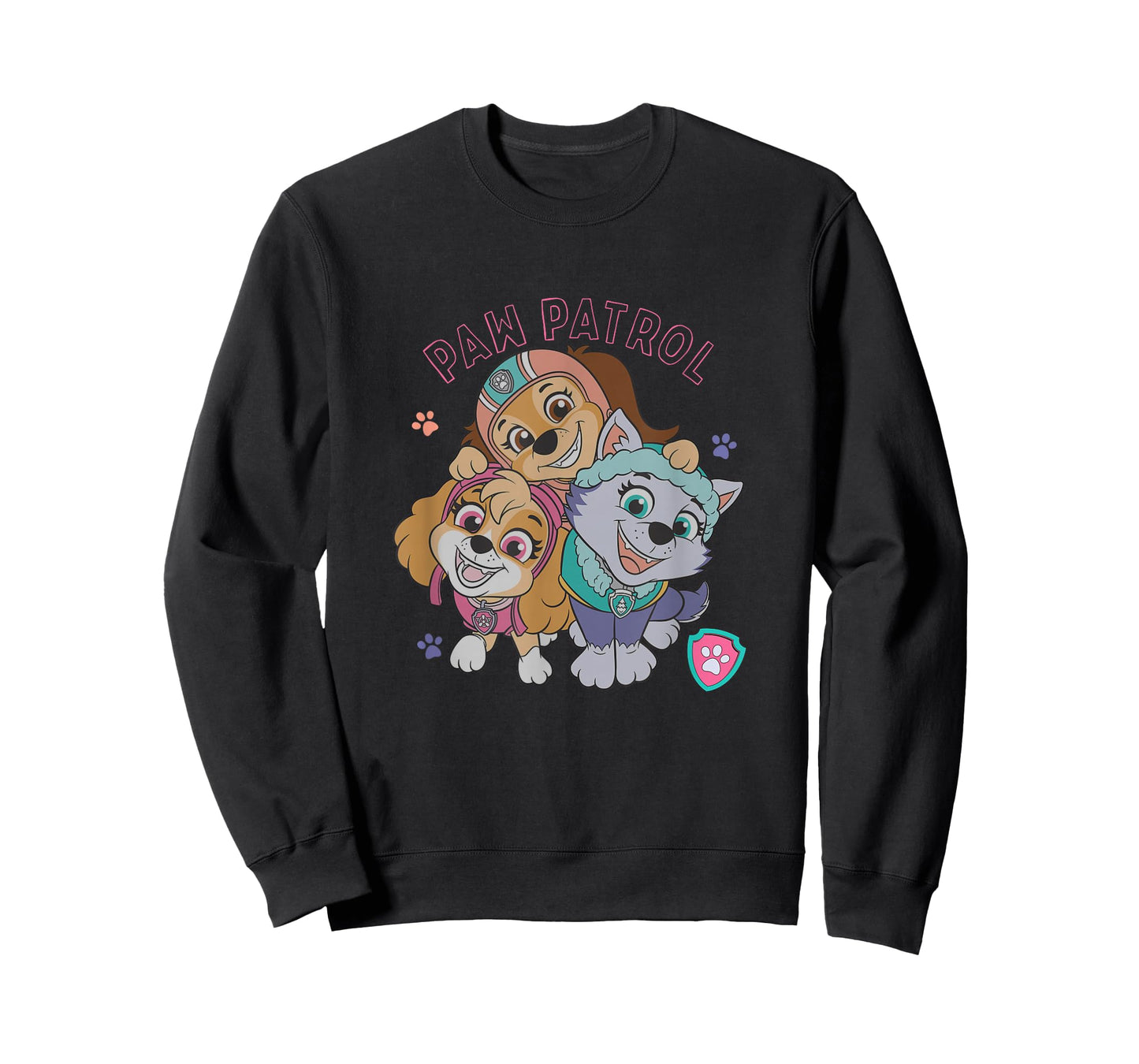 Paw Patrol Everest Skye Liberty Trio Heart Paw Print T-Shirt
