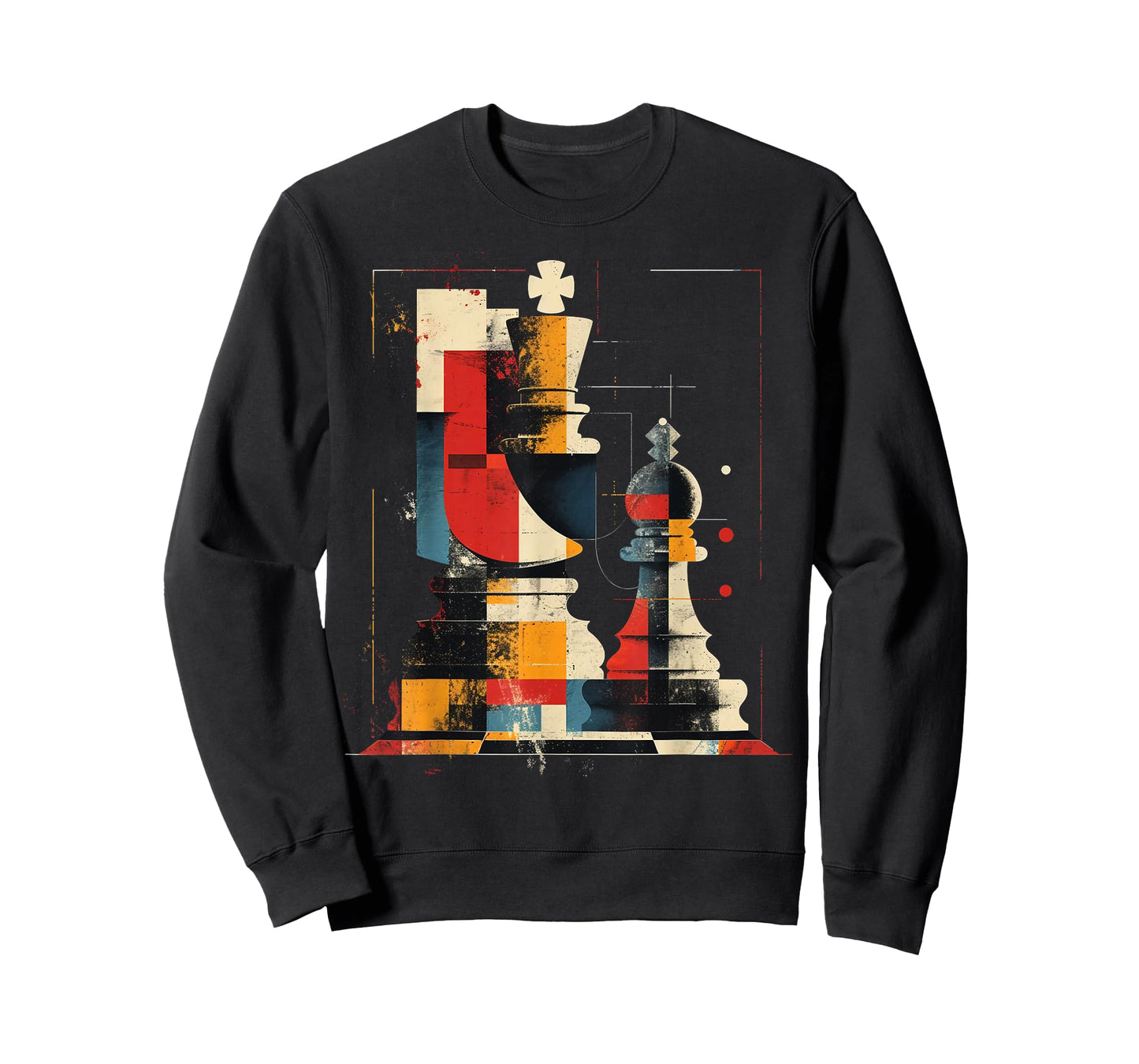 Artsy Chess player on Abstract Art Chess T-Shirt