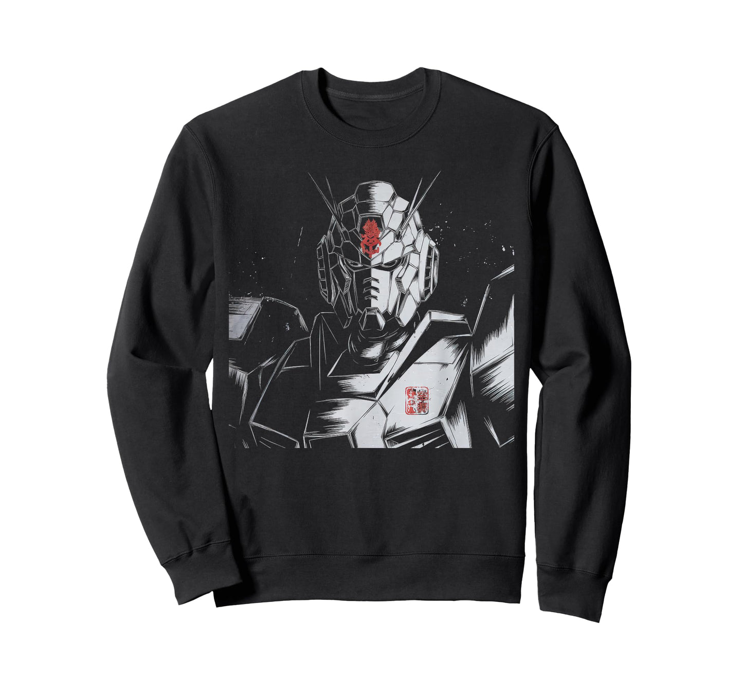 Mecha Tshirt Japanese Mecha Robot Head Anime Art Ukiyo-E T-Shirt