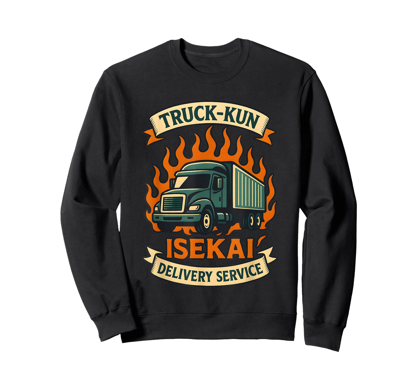 Funny Retro Anime Otaku Truck-Kun Isekai Delivery Service T-Shirt