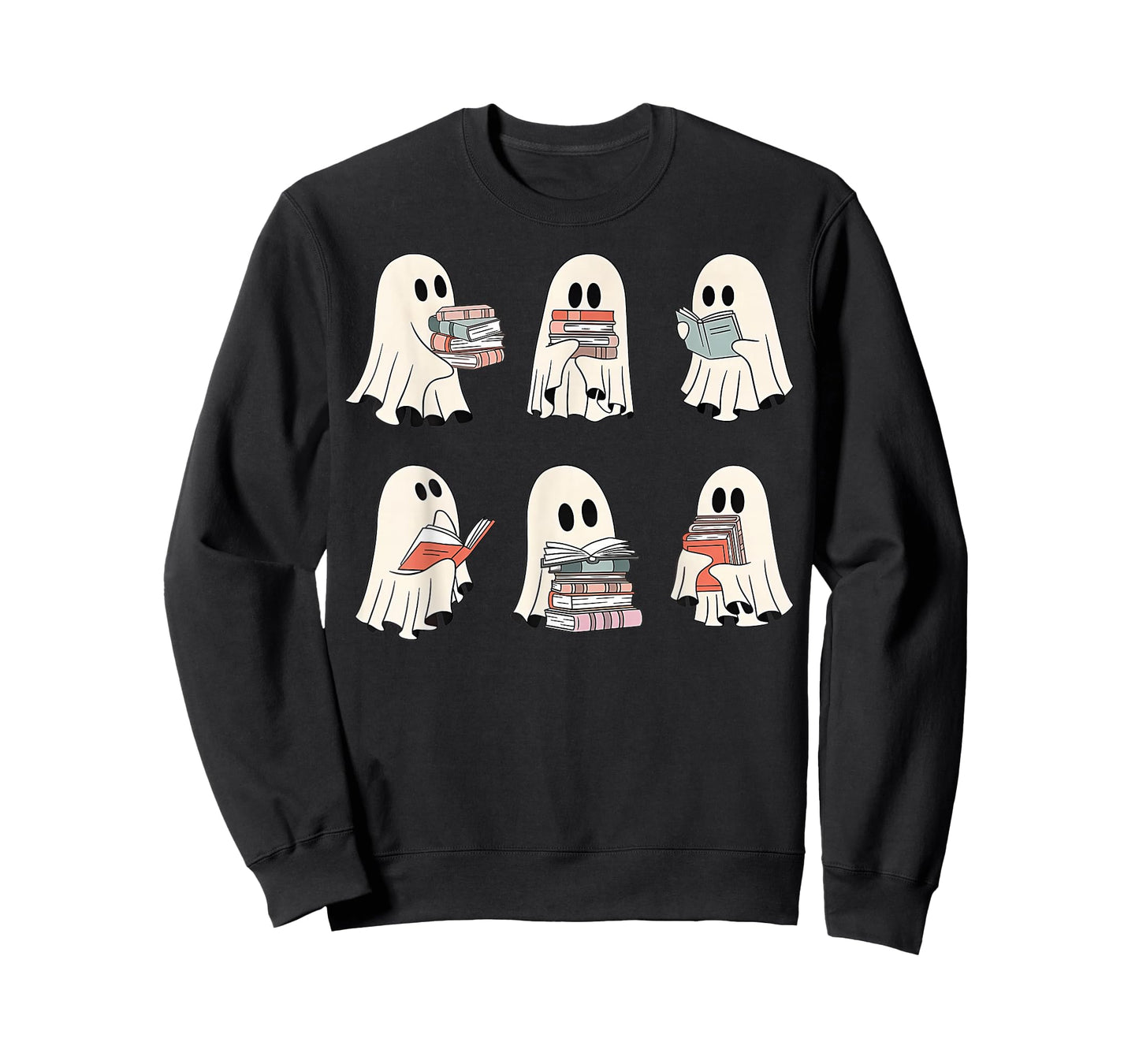 Ghost Reading Teacher Halloween Costume Librarian Book Lover T-Shirt