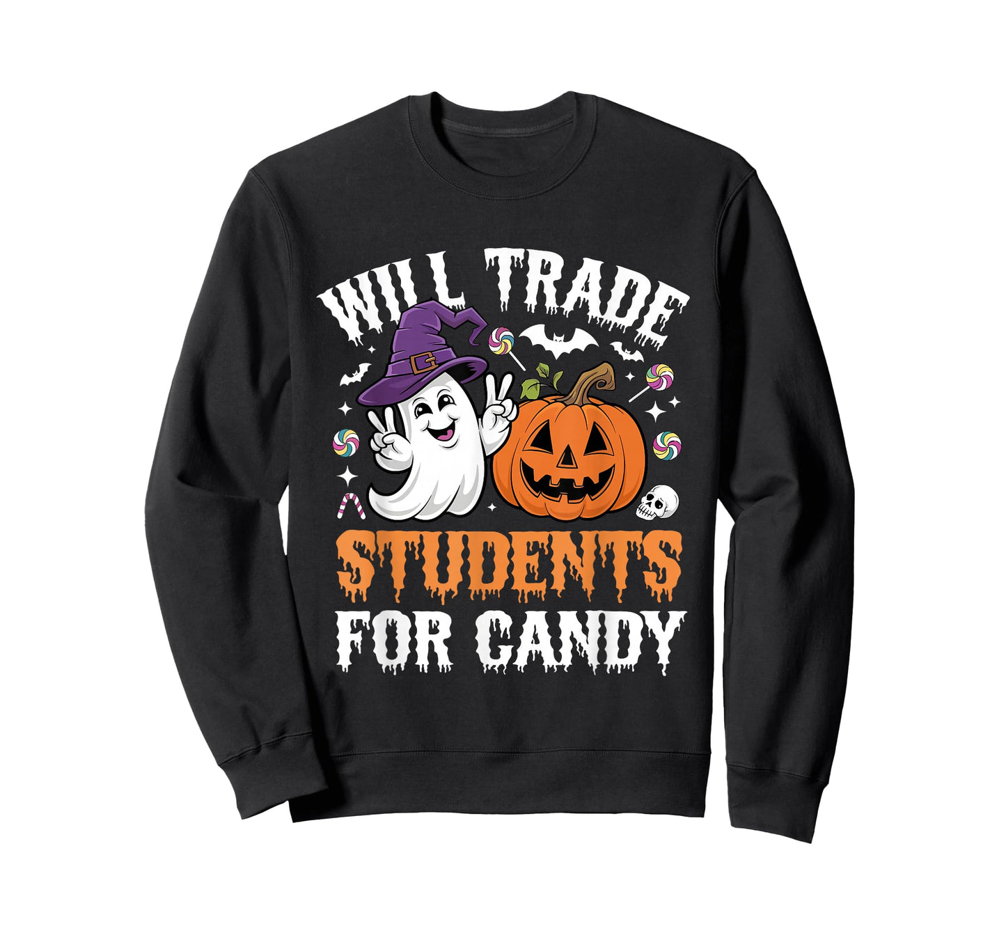 Will Trade Students for Candy Halloween Teacher School Humor T-Shirt