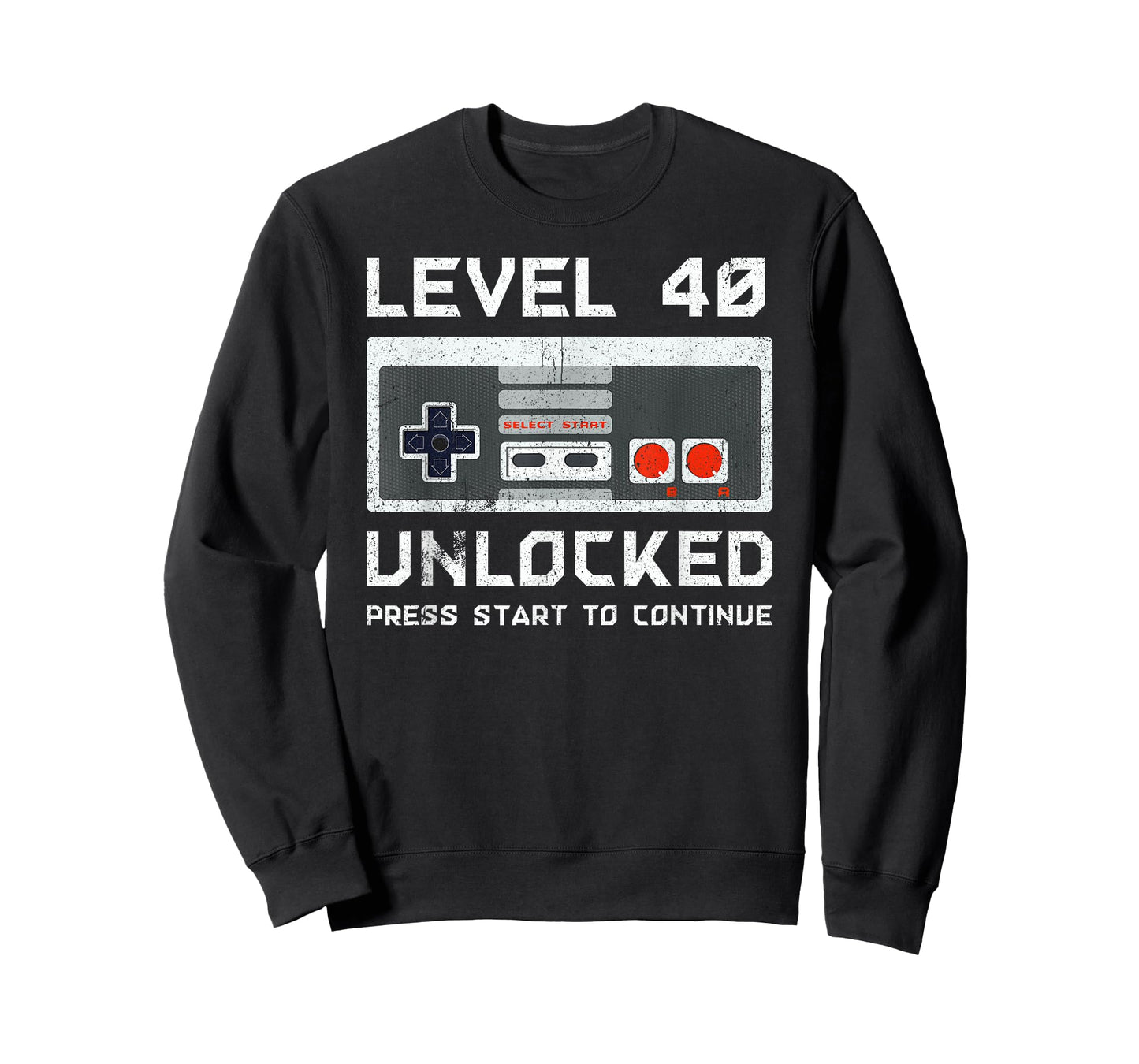 40 Year Old Forty Birthday Gift Level 40 Unlocked Gamer T-Shirt