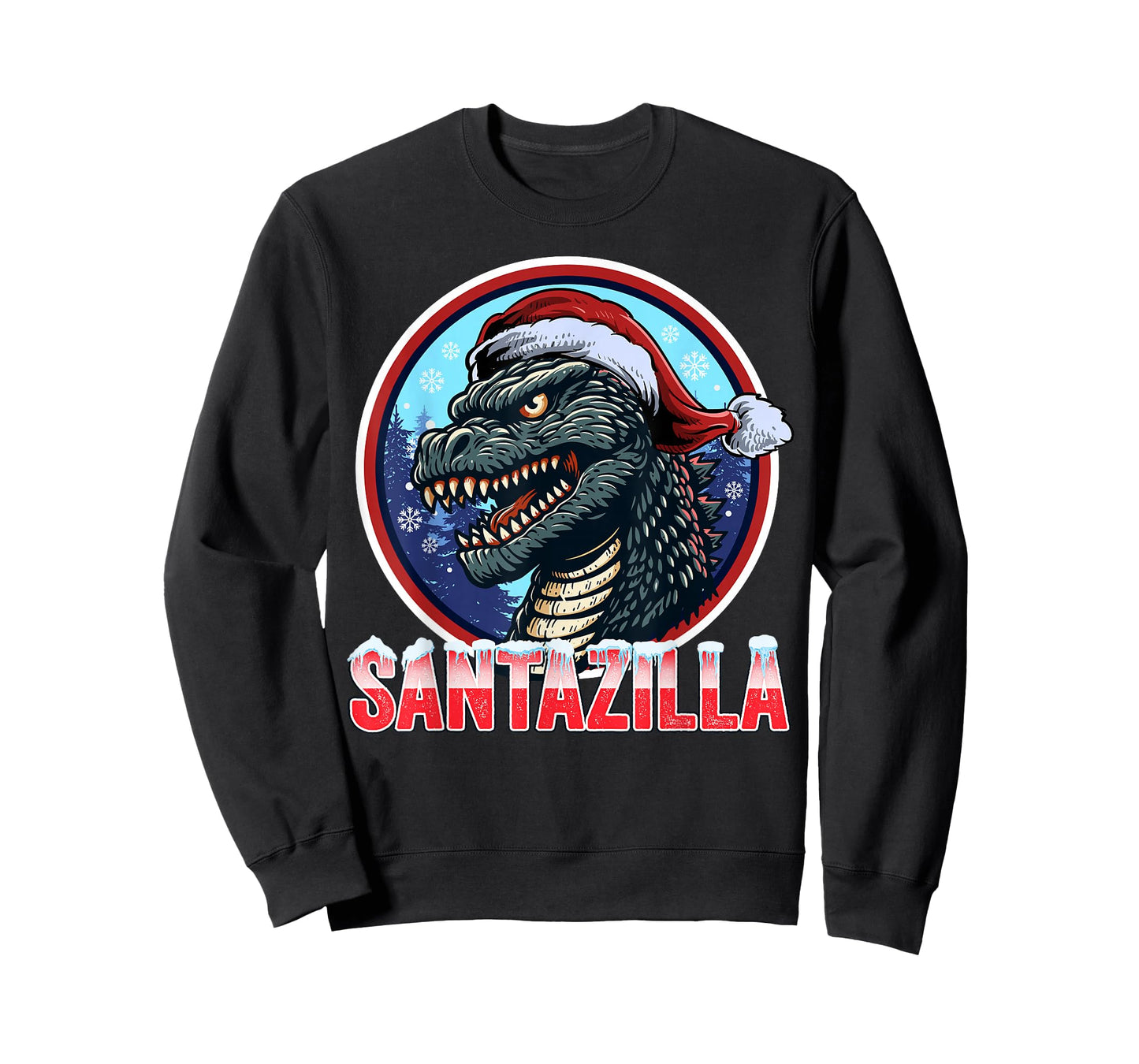 Kaiju Christmas Santazilla Japanese Monster Dinosaur Boy T-Shirt