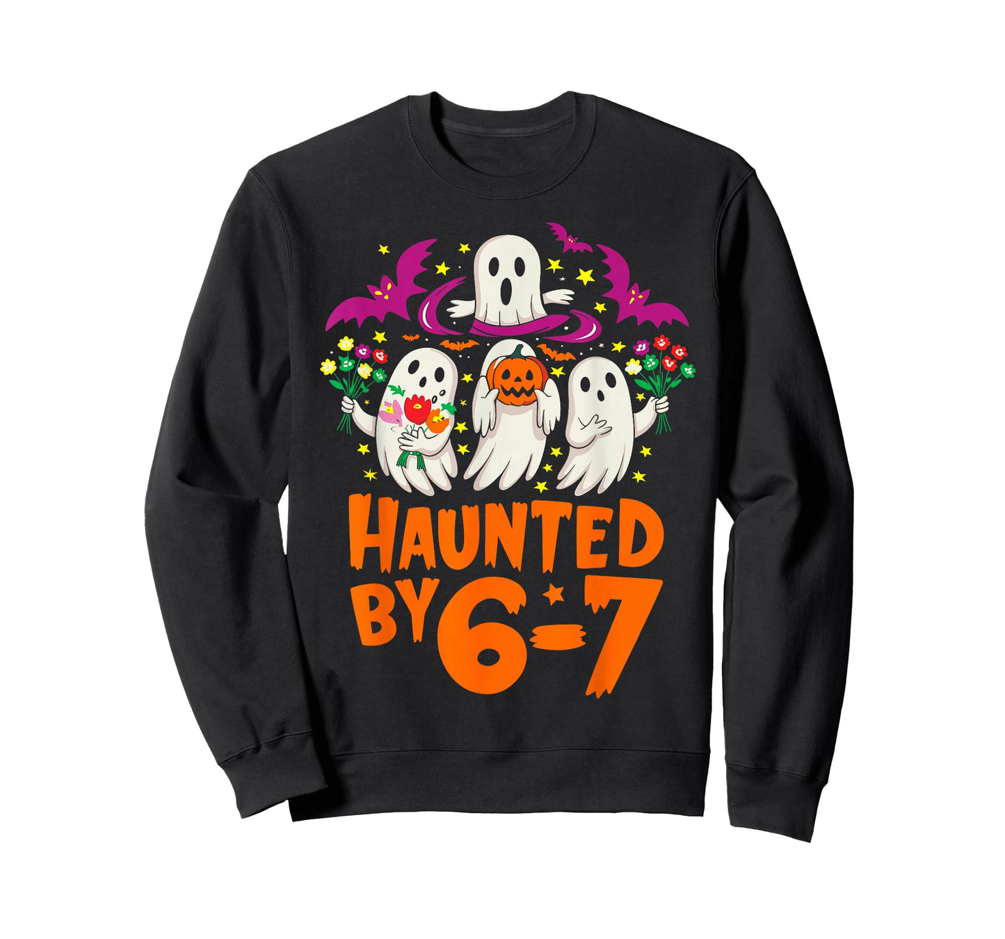 Haunted by 67 Funny Six Seven Meme Spooky Ghost Halloween T-Shirt