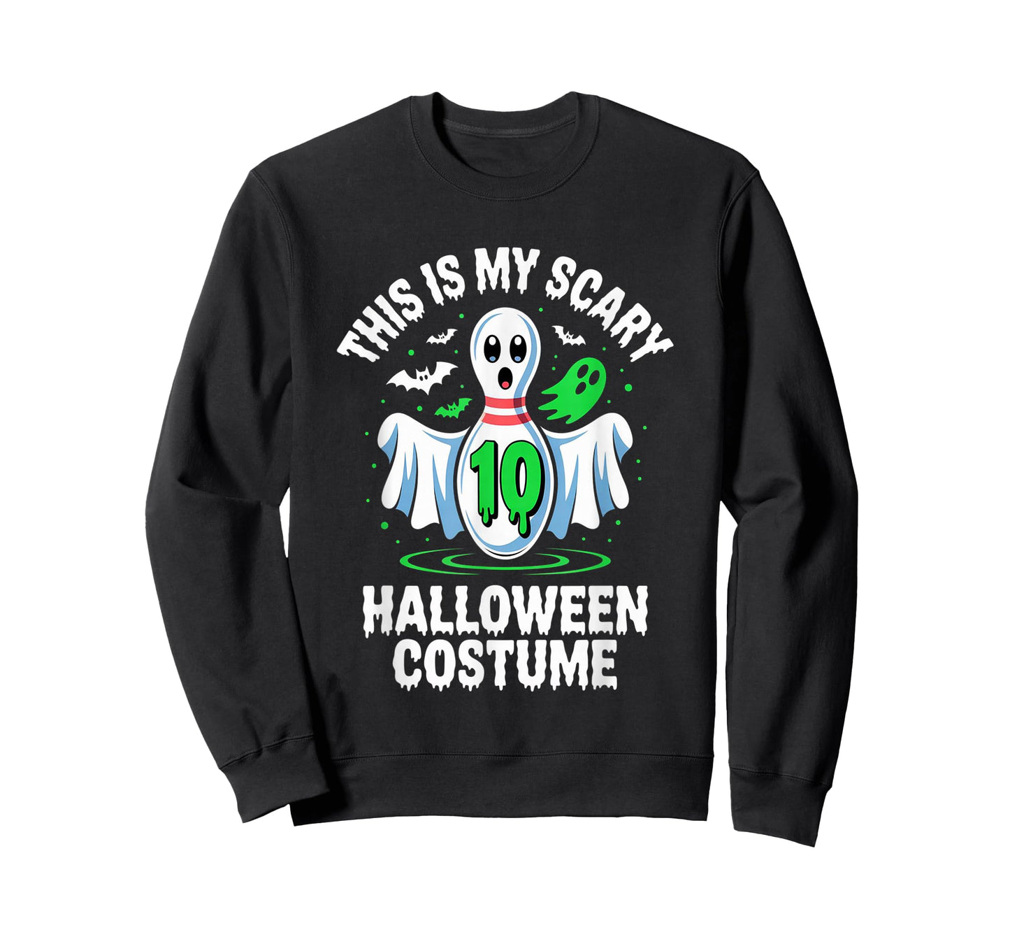 Funny Bowling Ghost This is My Scary Halloween Costume T-Shirt