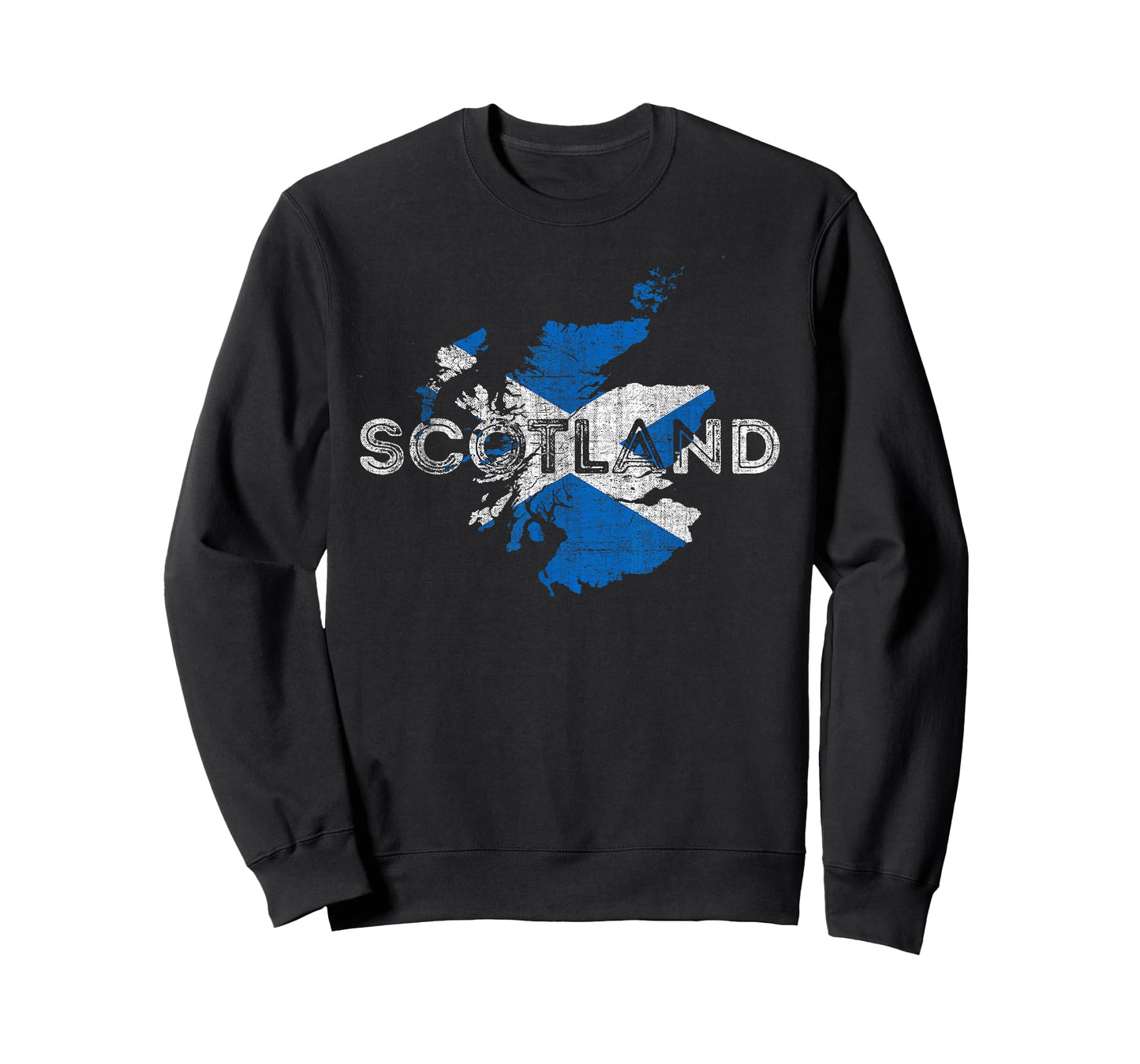 Scottish Map and Flag Souvenir - Distressed Scotland T-Shirt