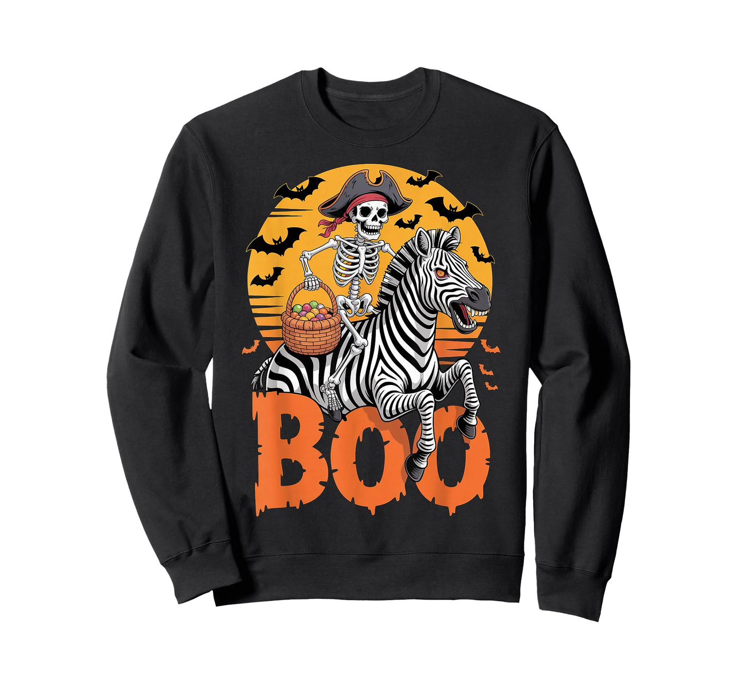 Spooky Zebra Costume on Boo Zebra Halloween T-Shirt