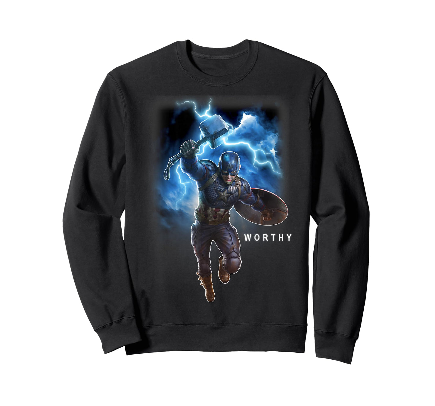 Marvel Avengers Endgame Captain America Worthy Action Pose T-Shirt