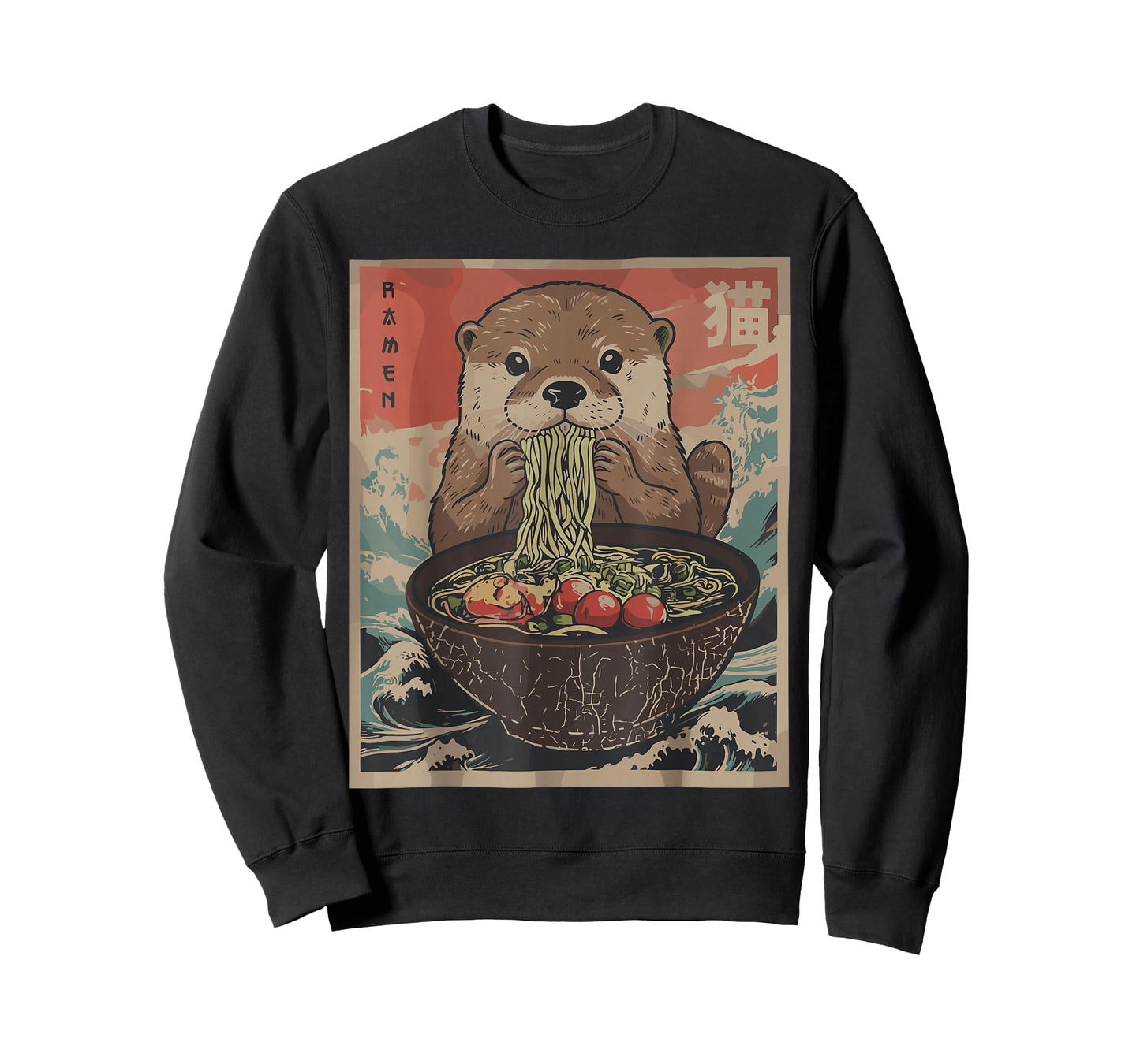 Funny Otter Ramen Kawaii Anime Japanese Graphic Women Men T-Shirt