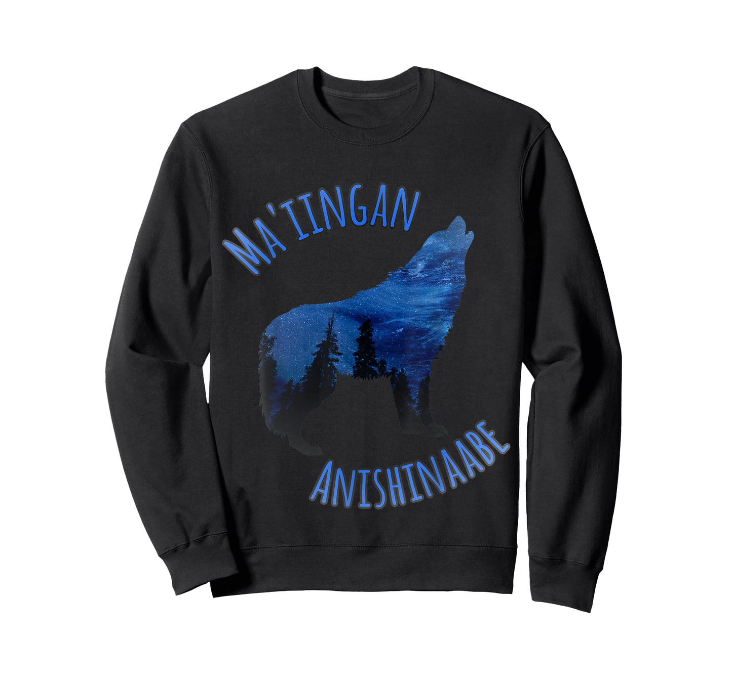 Ma'iingan Anishinaabe Ojibwe Chippewa Language Wolf T-Shirt T-Shirt