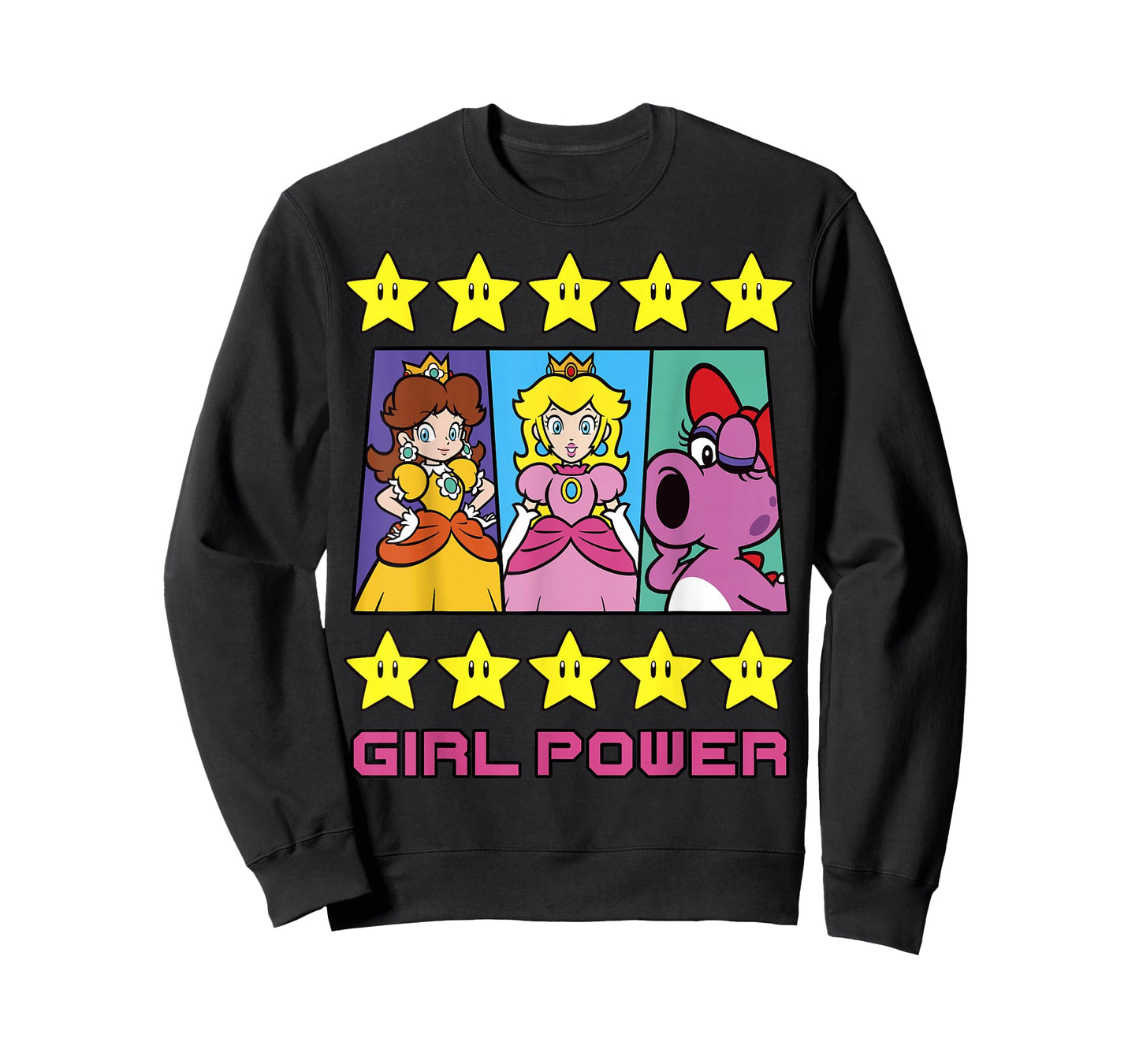 Super Mario Daisy Peach Birdo Girl Power Poster T-Shirt