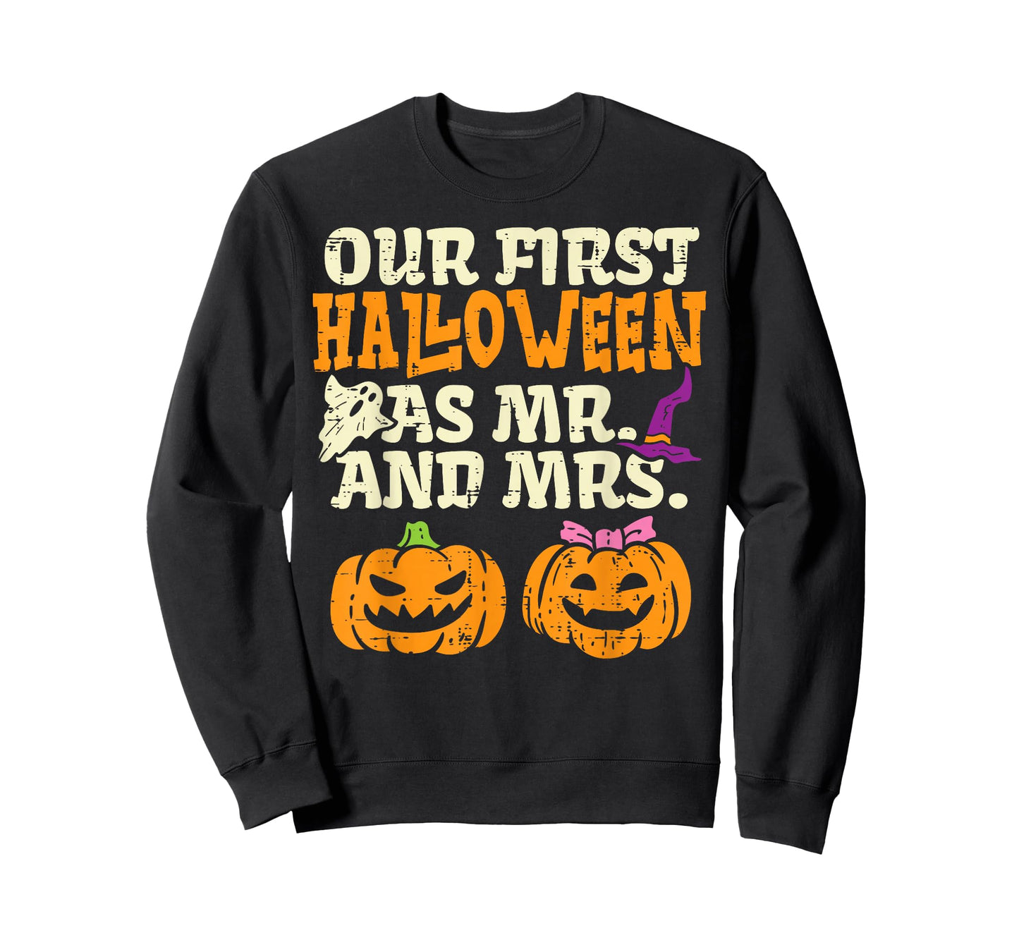 Our First Halloween As Mr And Mrs Halloween Couples Engaged T-Shirt