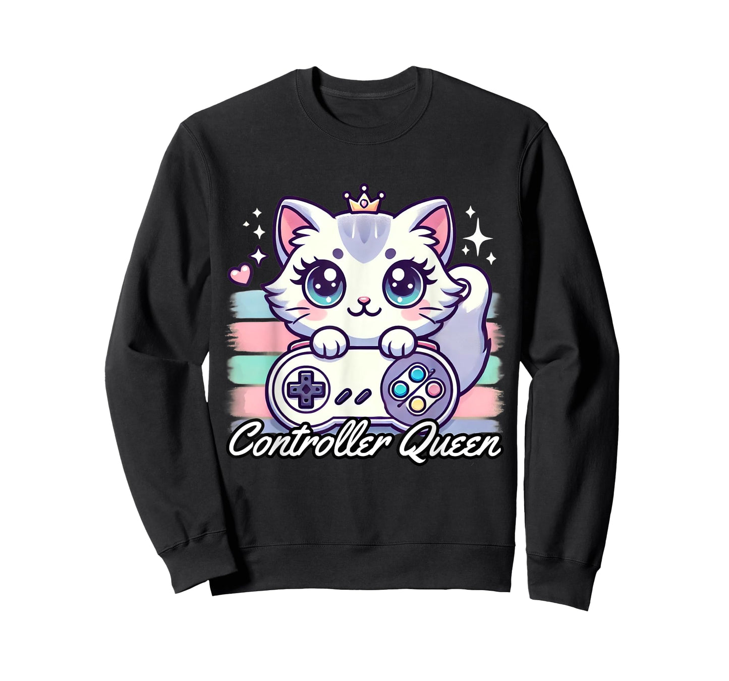 Gamer Girl Cat Gaming Cute Video Game Women Girls T-Shirt