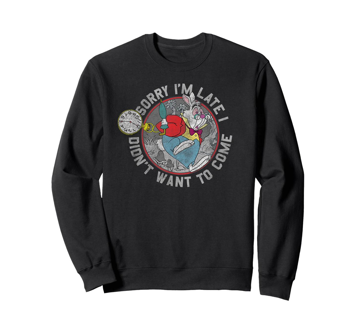 Disney Alice in Wonderland White Rabbit Sorry I Am Late T-Shirt