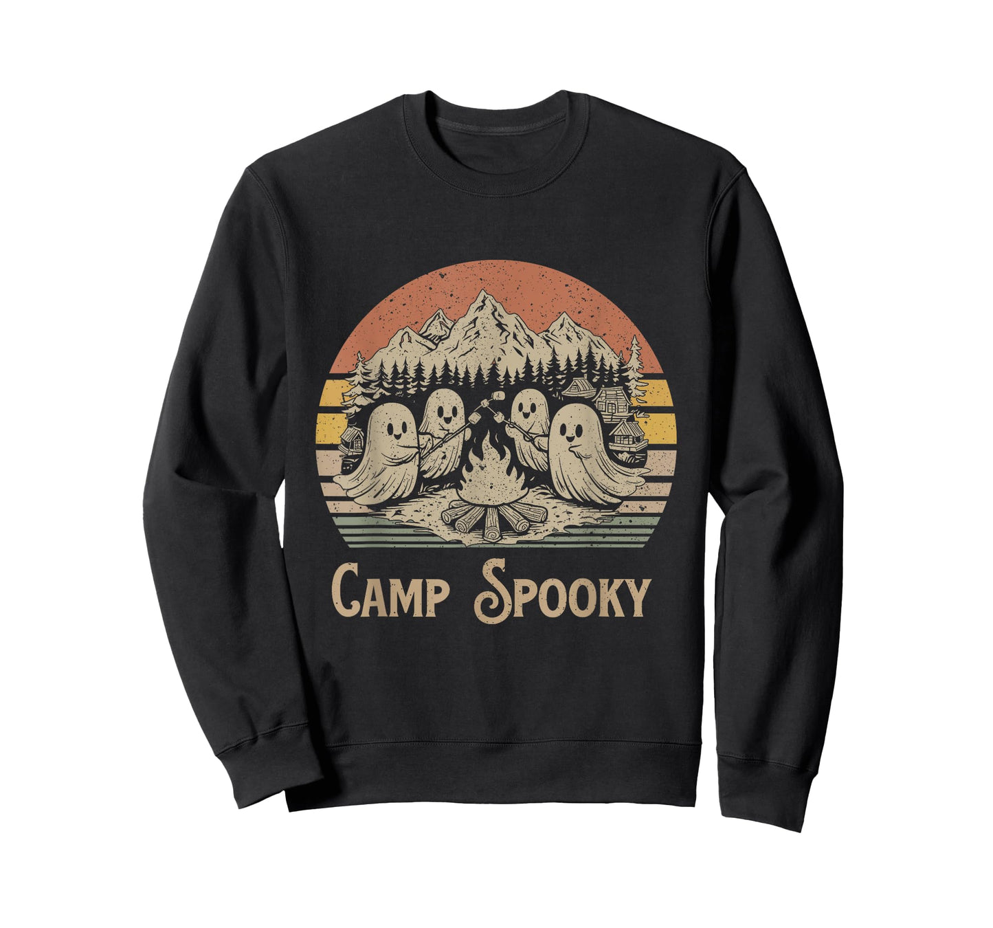 Camp Spooky Summerween Summer Halloween Cute Ghost T-Shirt