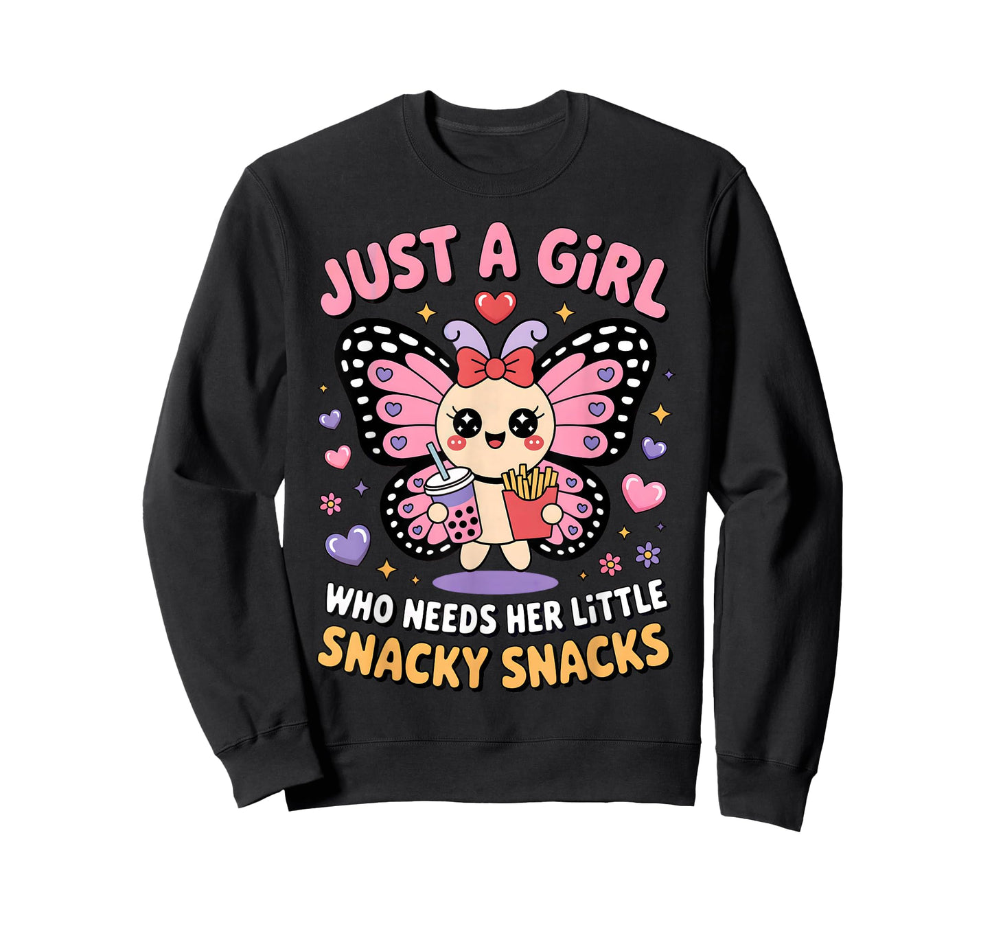 Just A Girl Who Needs Her Little Snacky Snacks Teens Women T-Shirt