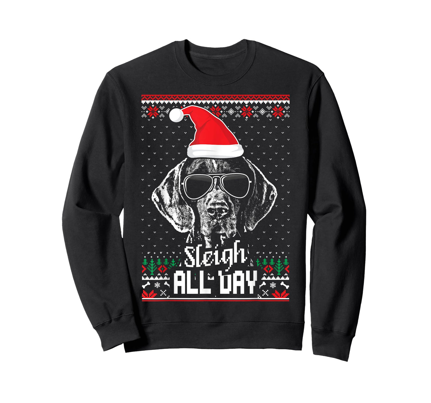 Sleigh all Day German Shorthaired Pointer Christmas T-Shirt